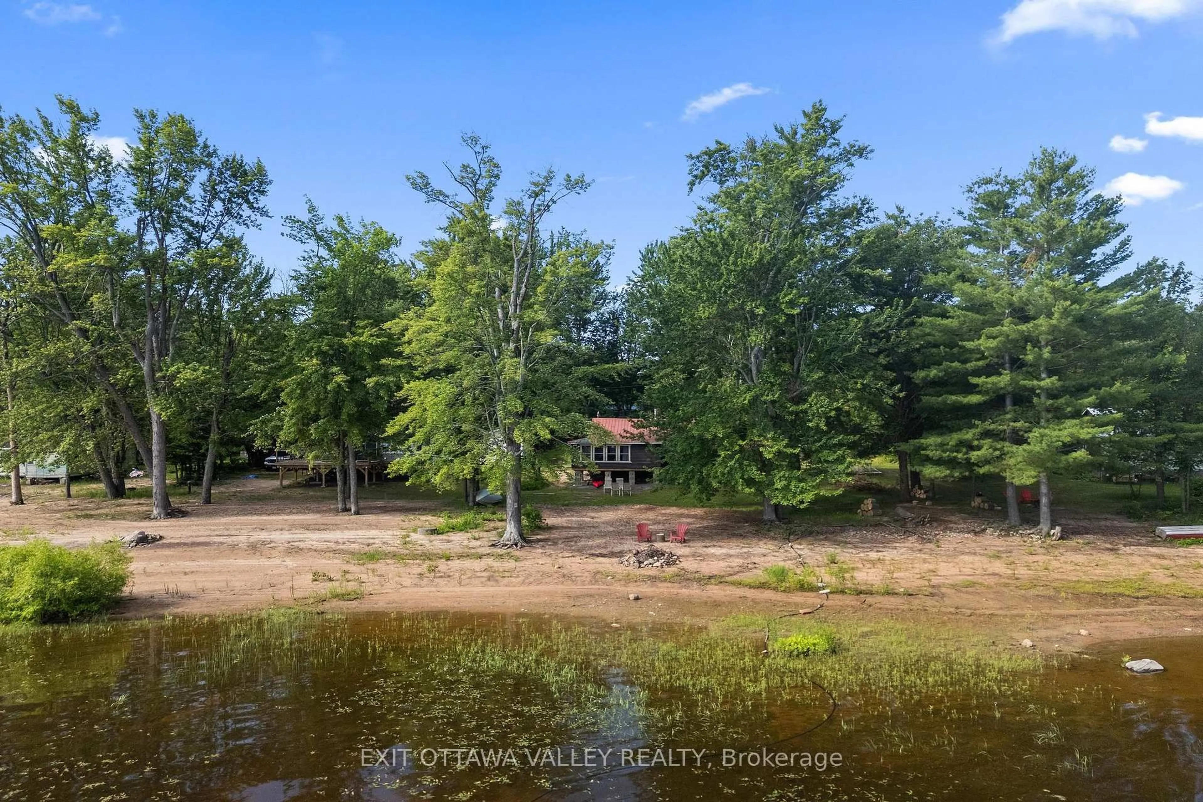 A pic from outside/outdoor area/front of a property/back of a property/a pic from drone, water/lake/river/ocean view for 95 Sullivan Point Rd, Pembroke Ontario K8A 6W2