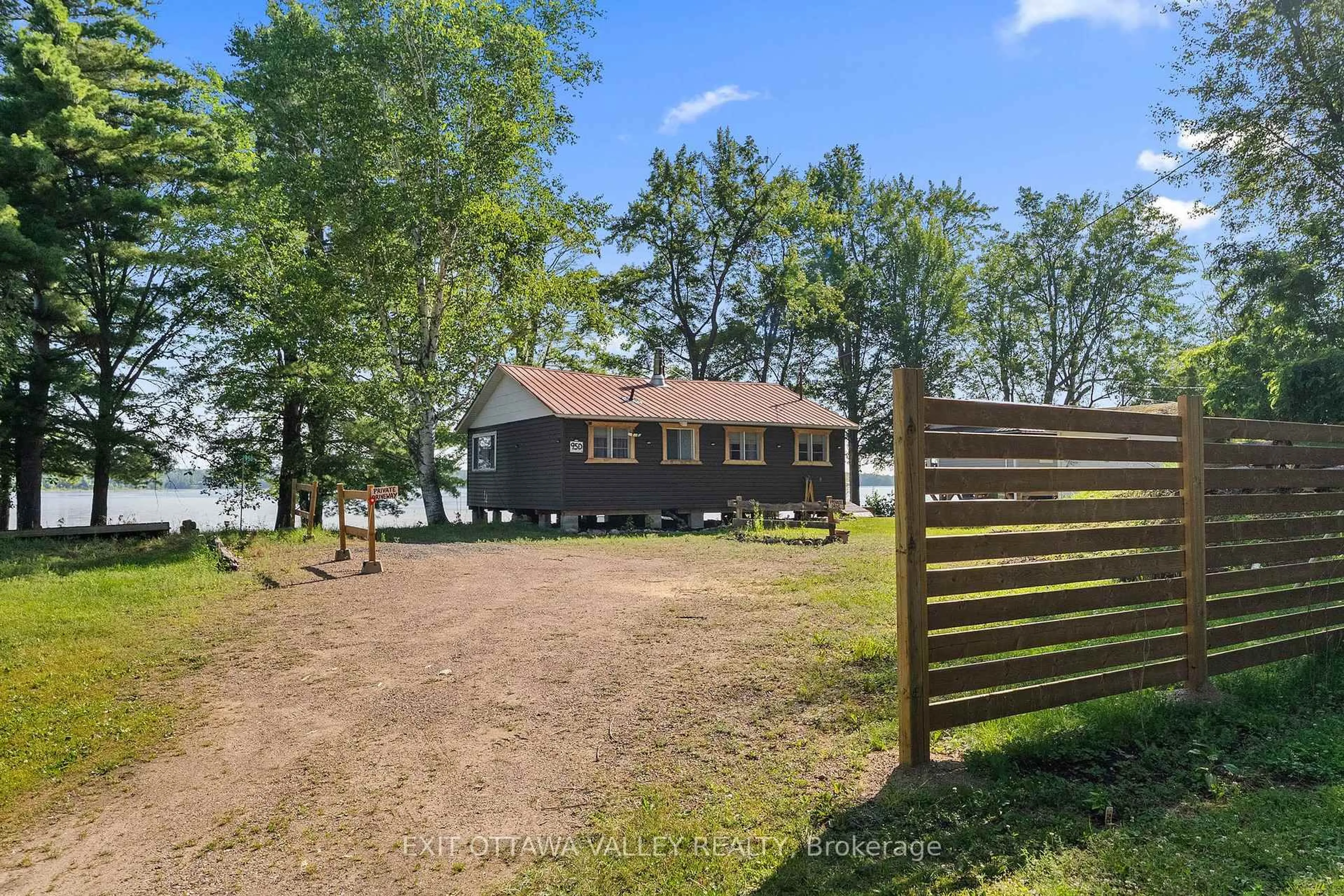 A pic from outside/outdoor area/front of a property/back of a property/a pic from drone, water/lake/river/ocean view for 95 Sullivan Point Rd, Pembroke Ontario K8A 6W2