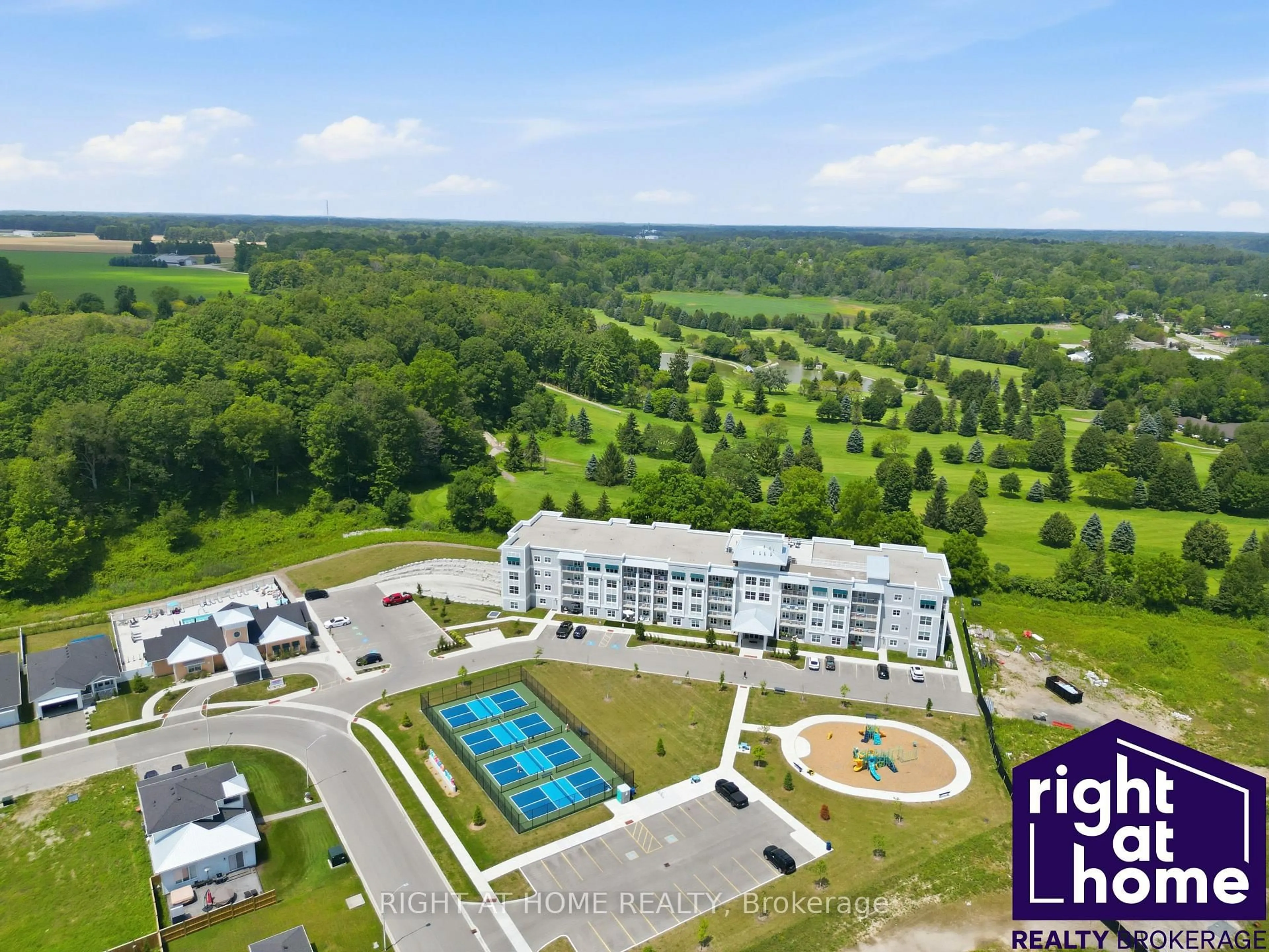 A pic from outside/outdoor area/front of a property/back of a property/a pic from drone, water/lake/river/ocean view for 100 The Prom #311, Central Elgin Ontario N5L 1C5