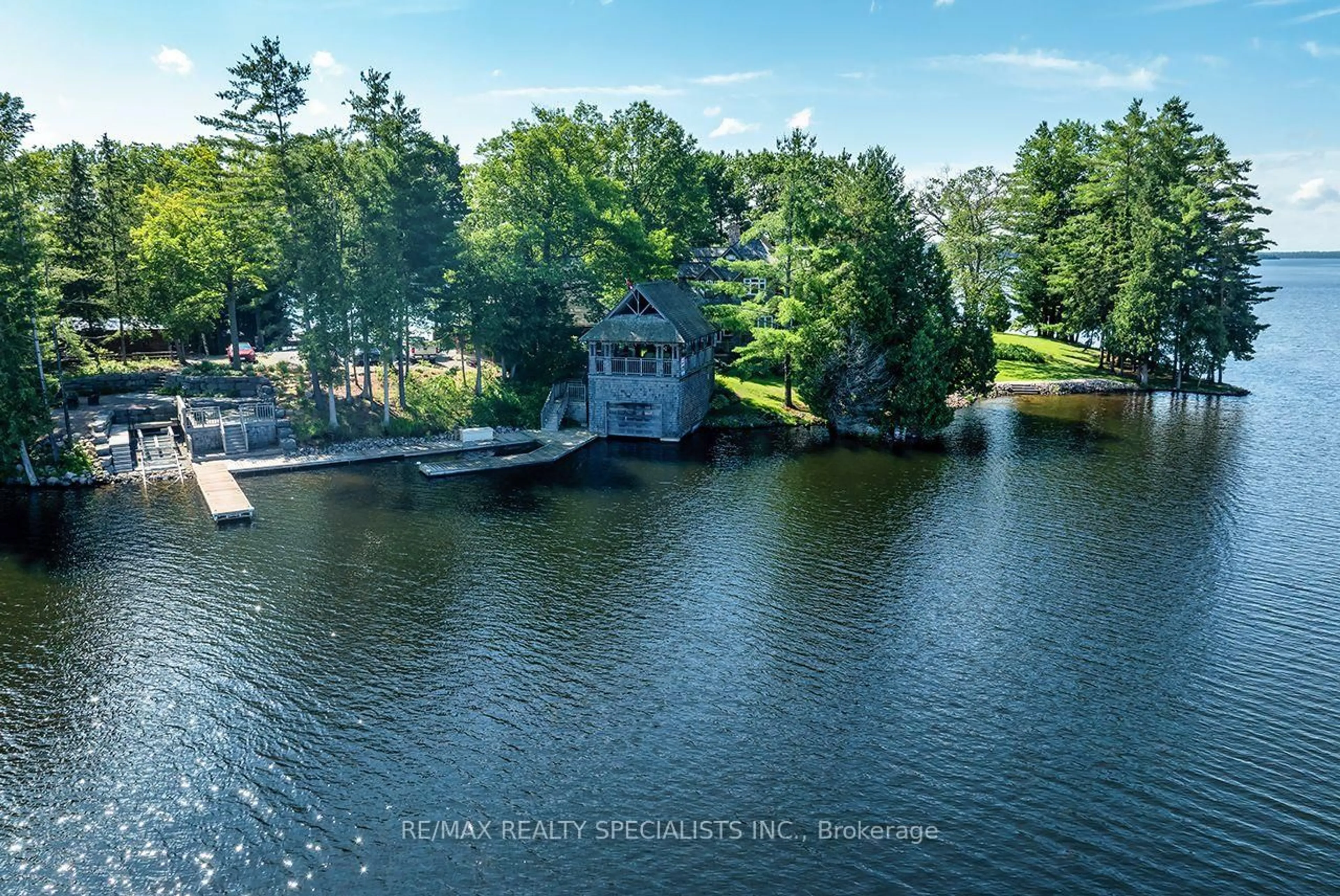 A pic from outside/outdoor area/front of a property/back of a property/a pic from drone, water/lake/river/ocean view for 27 STAR Rd, Kawartha Lakes Ontario K0M 1K0