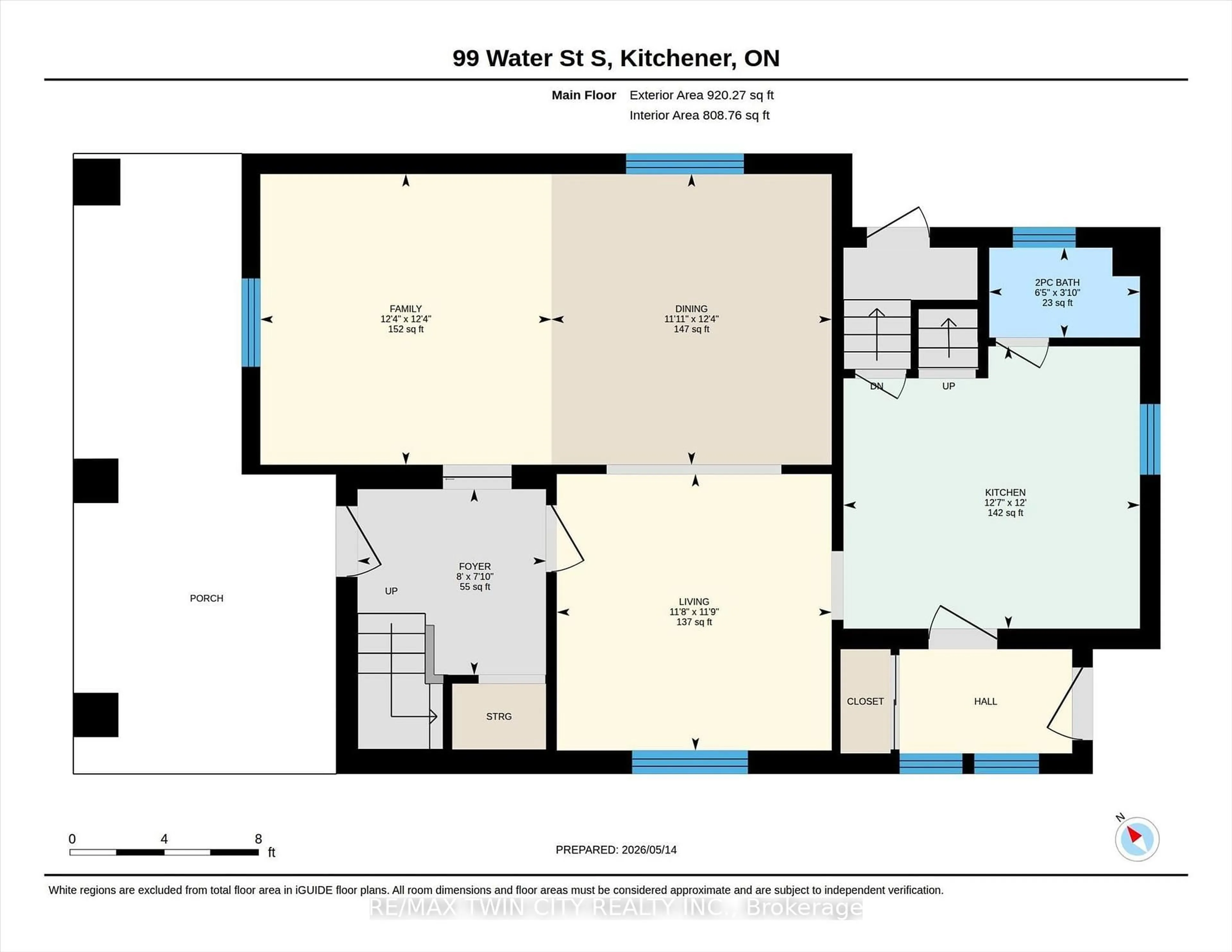 Floor plan for 99 Water St, Kitchener Ontario N2G 1Z4