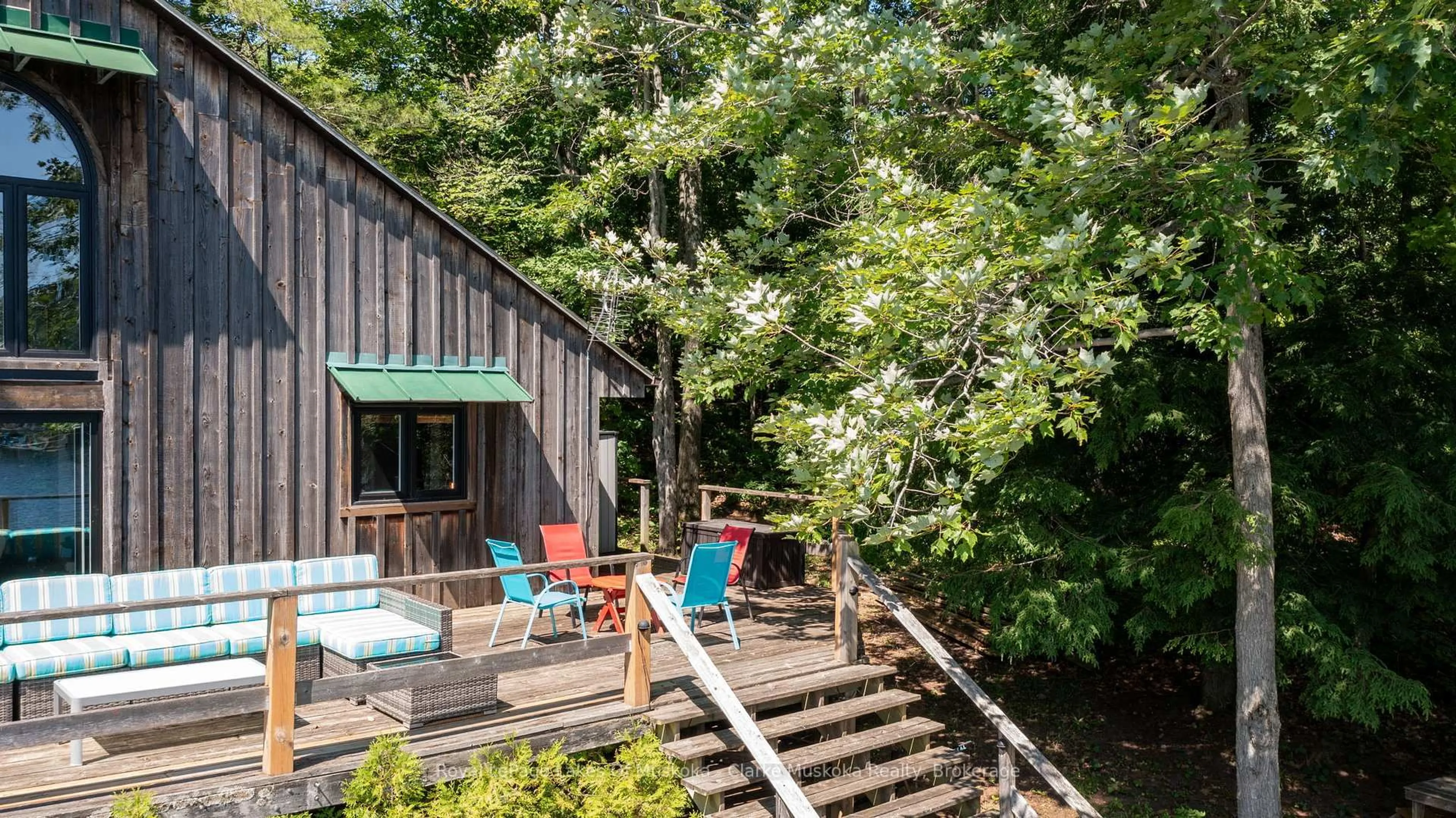 Patio, forest/trees view for 21 Big Rock Rd, Georgian Bay Ontario L0K 1S0