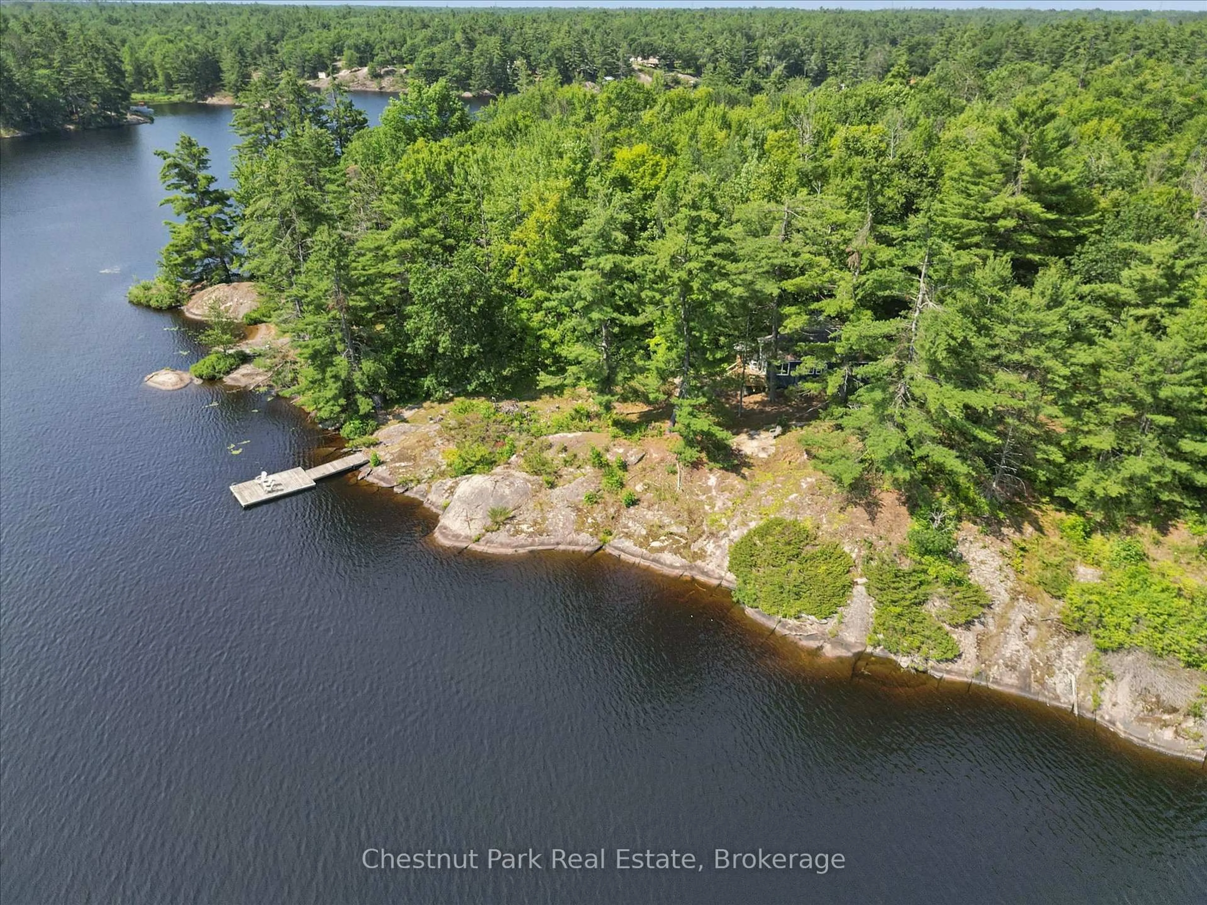 A pic from outside/outdoor area/front of a property/back of a property/a pic from drone, water/lake/river/ocean view for 1040 Fire 6C Rte, Gravenhurst Ontario P1P 1R3