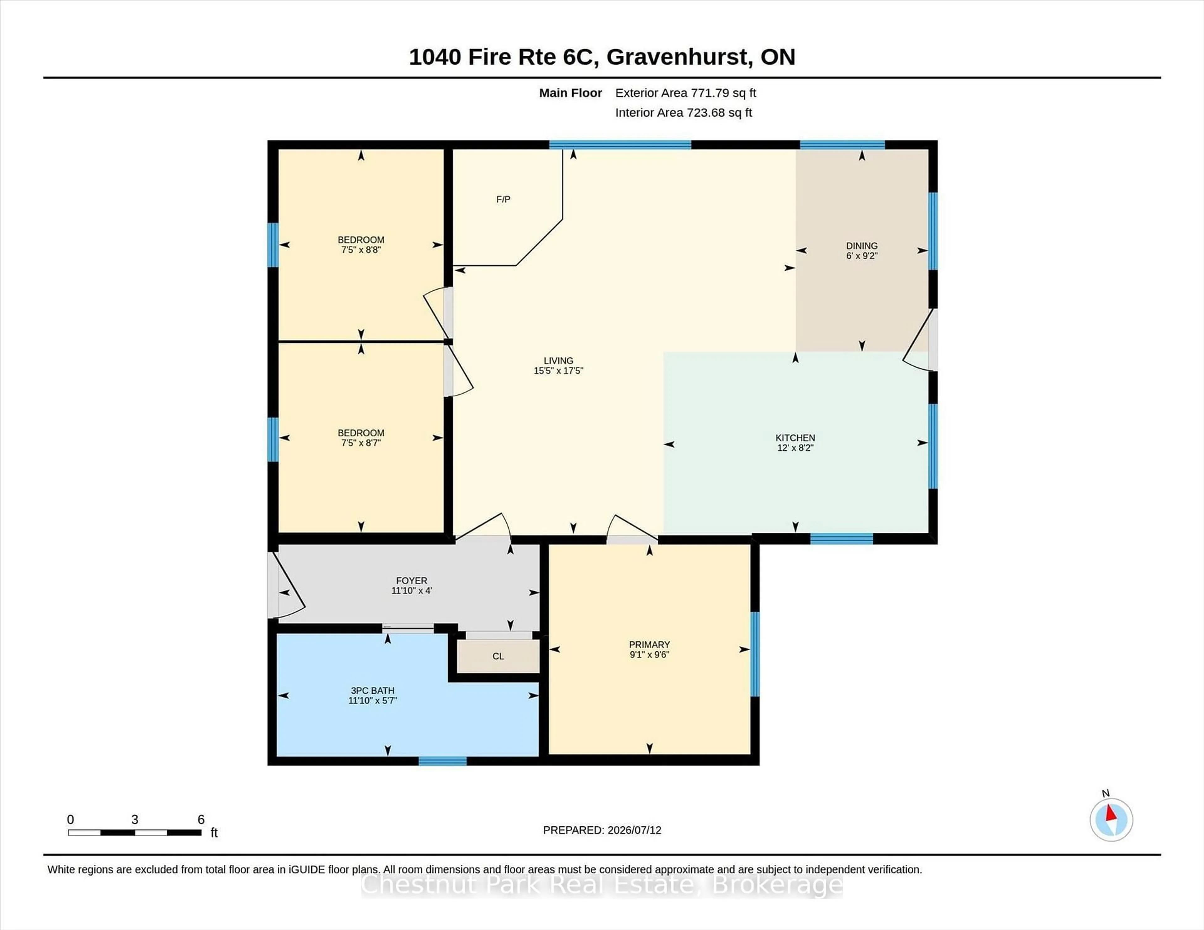 Floor plan for 1040 Fire 6C Rte, Gravenhurst Ontario P1P 1R3