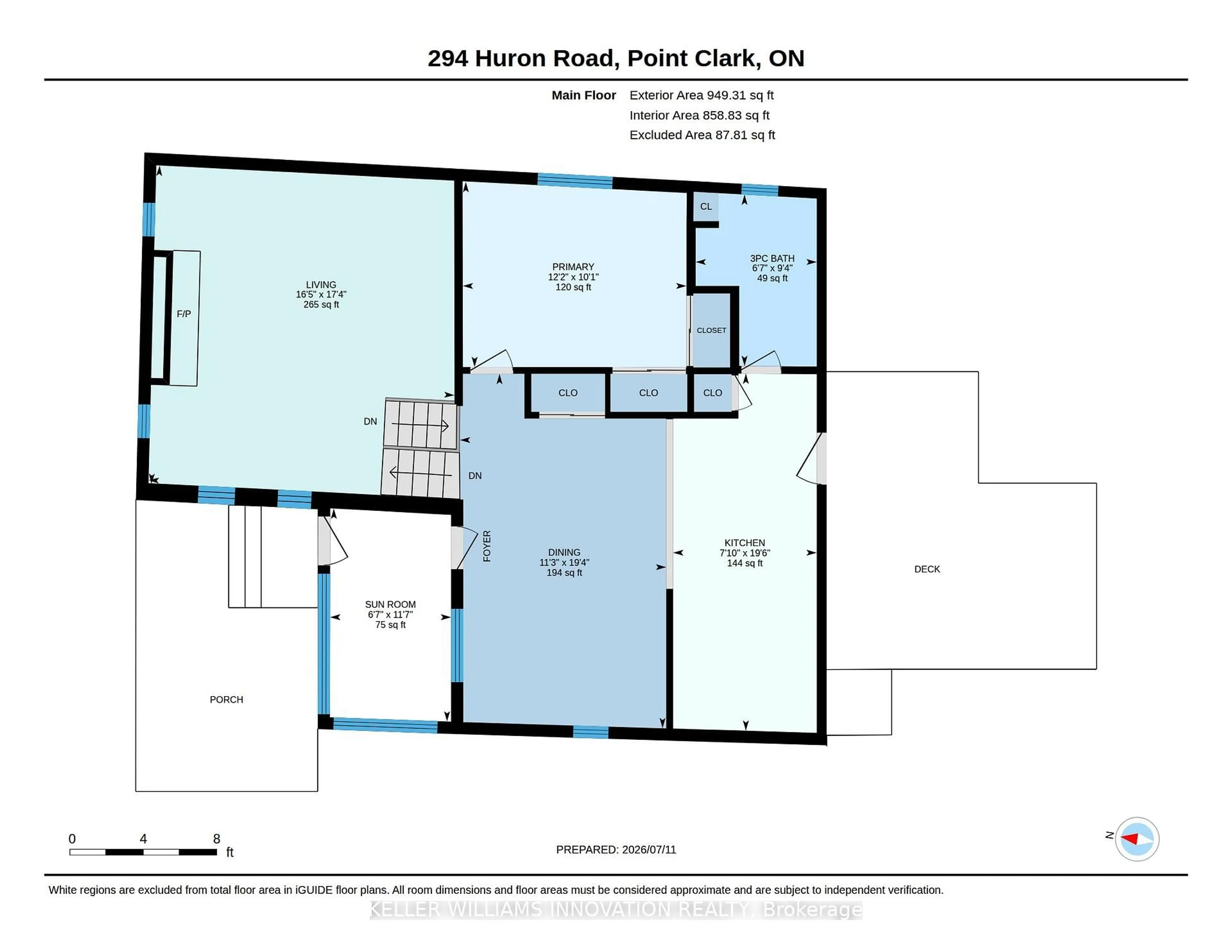 Floor plan for 294 Huron Rd, Huron-Kinloss Ontario N2Z 2X3