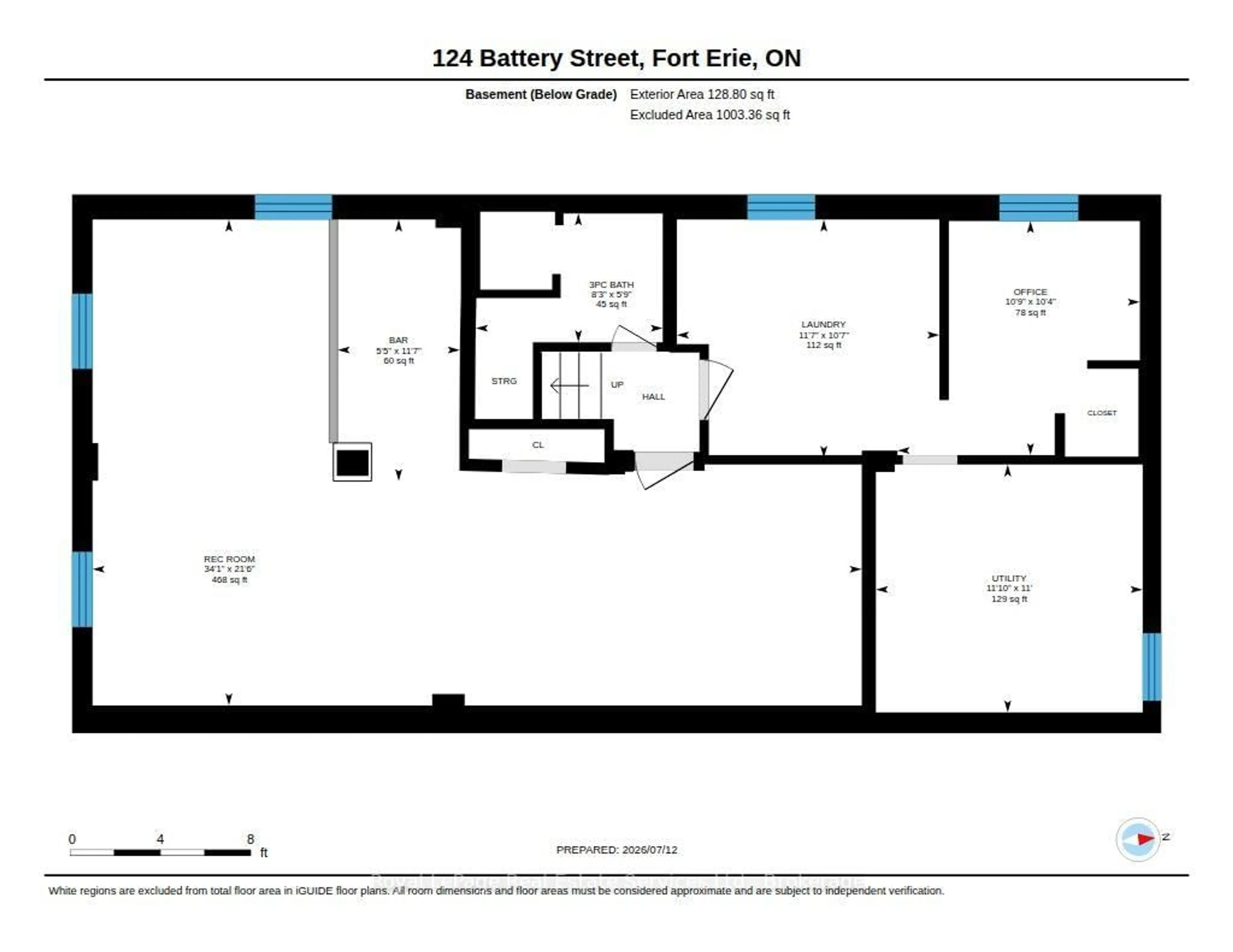 Floor plan for 124 BATTERY St, Fort Erie Ontario L2A 3L6