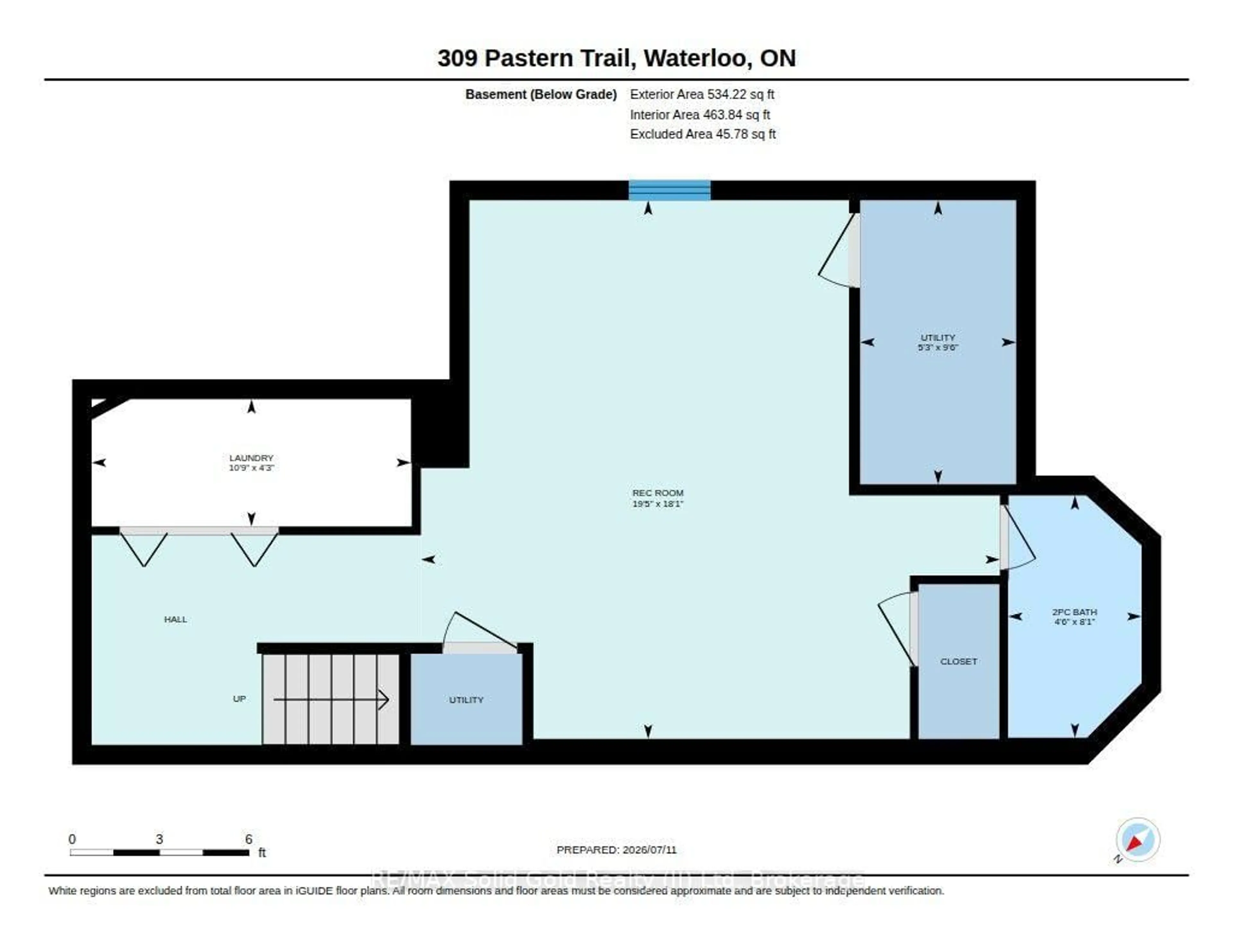 Floor plan for 309 Pastern Tr, Waterloo Ontario N2K 3Z3