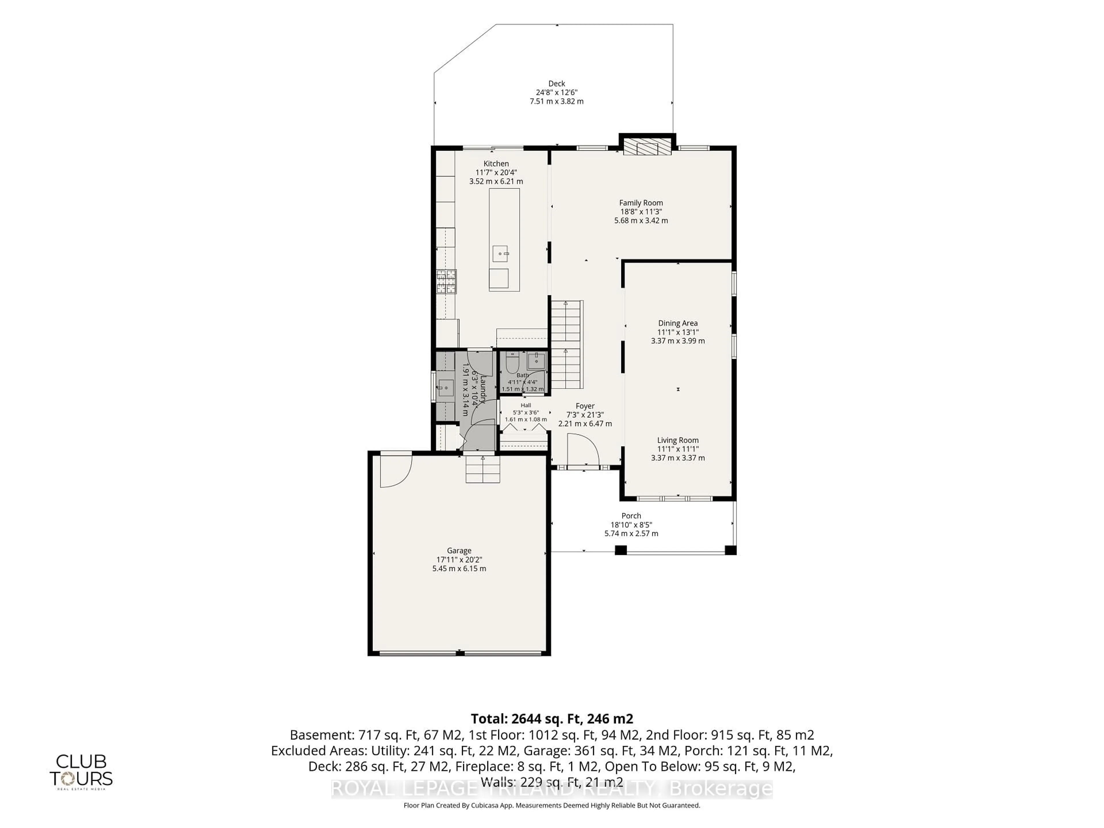 Floor plan for 921 Guildwood Blvd, London North Ontario N6H 5G4