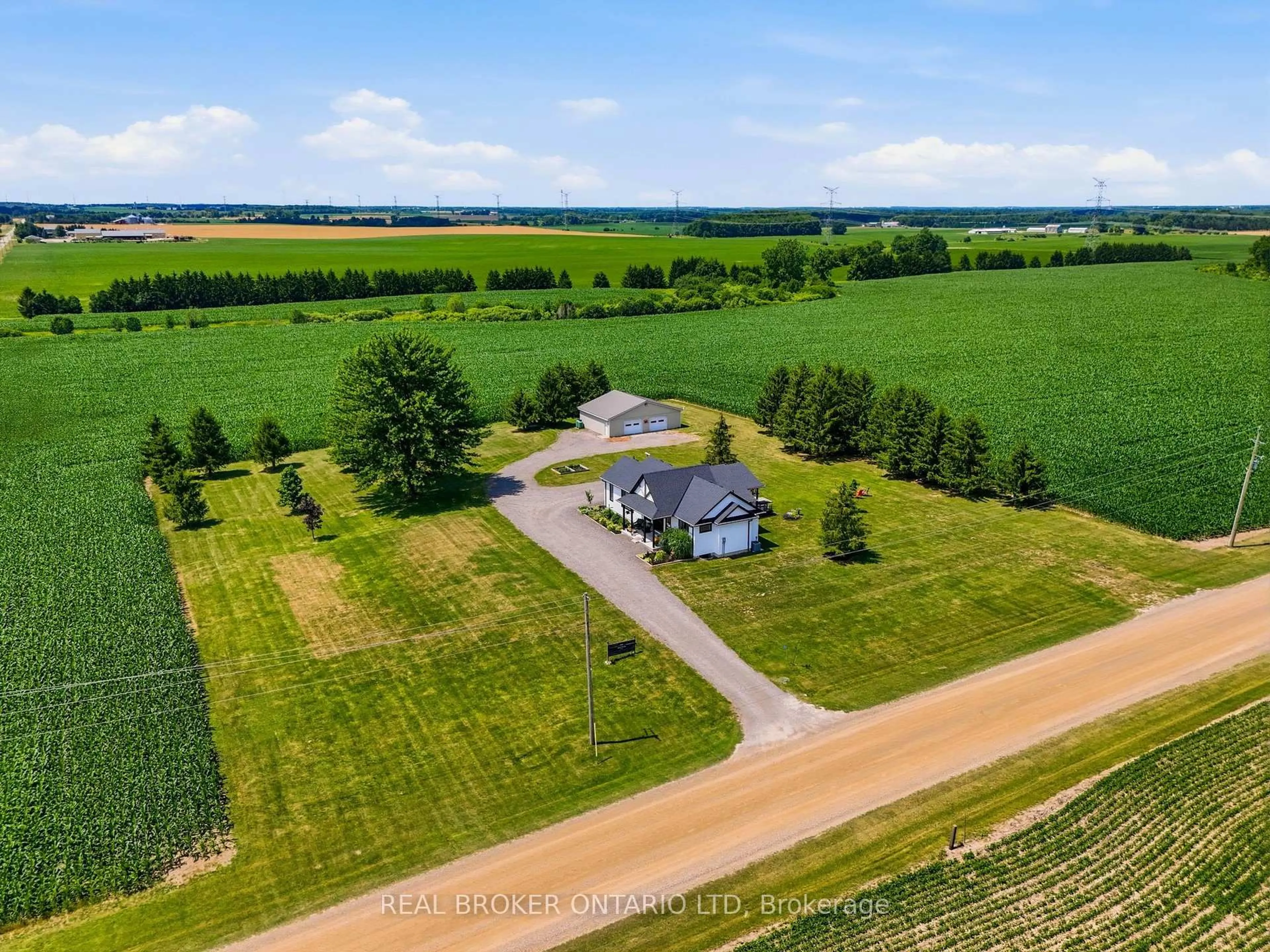 A pic from outside/outdoor area/front of a property/back of a property/a pic from drone, water/lake/river/ocean view for 25515 Coldstream Rd, Middlesex Centre Ontario N0M 1P0