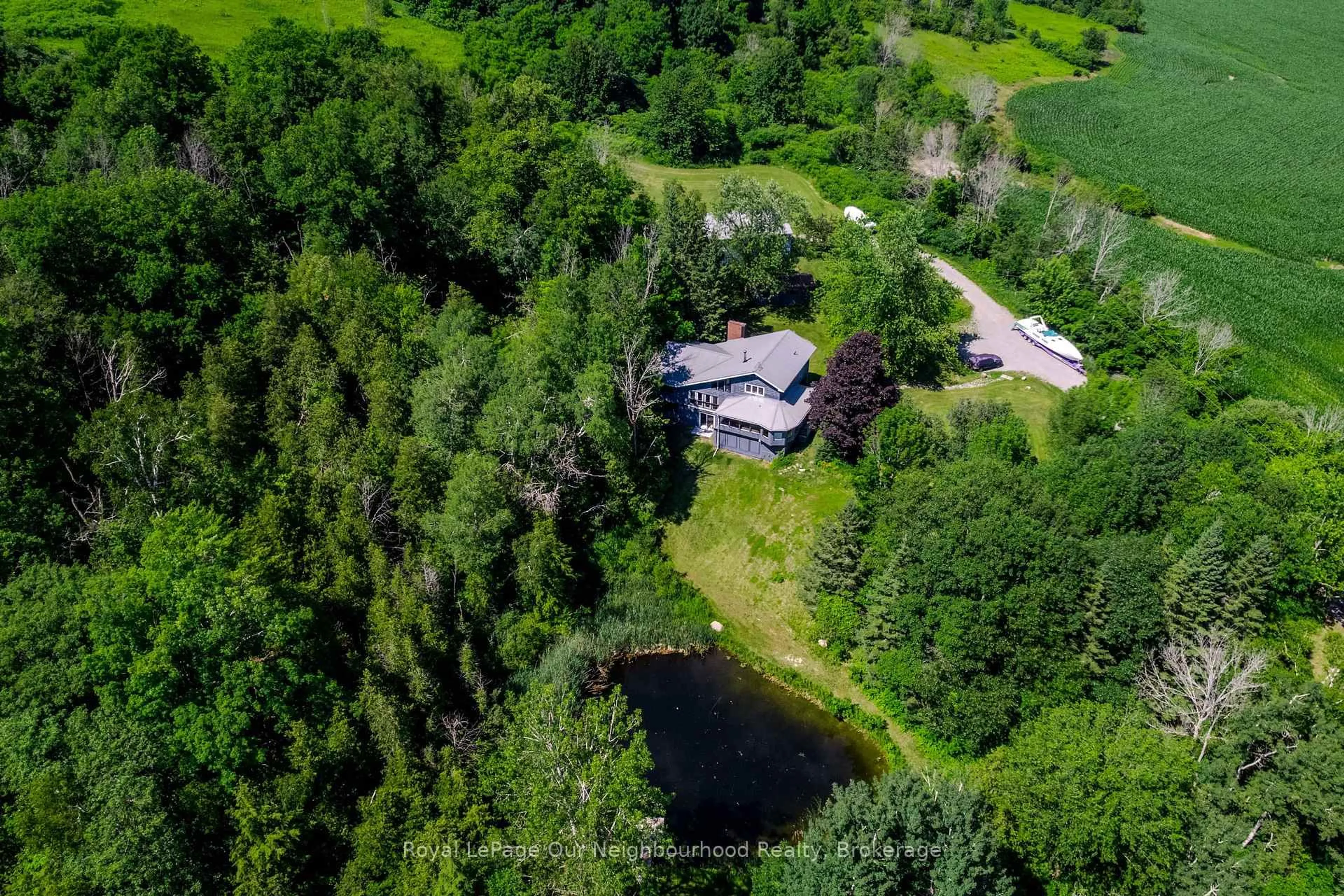 A pic from outside/outdoor area/front of a property/back of a property/a pic from drone, water/lake/river/ocean view for 154 Collin Rd, Alnwick/Haldimand Ontario K0K 2G0