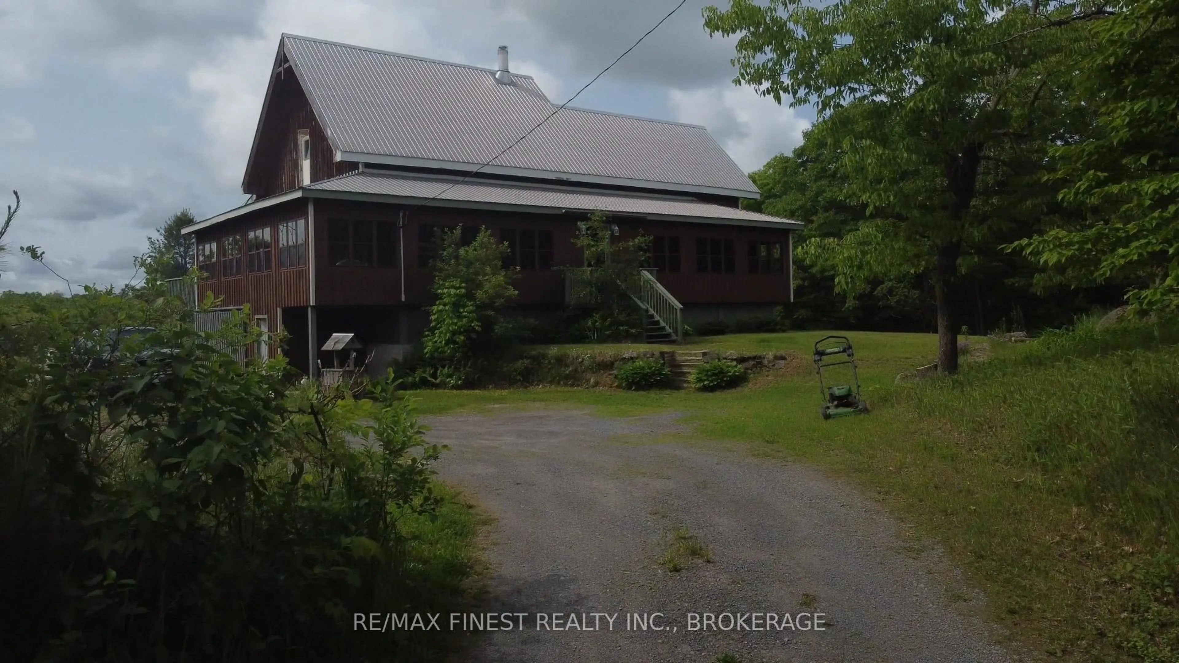 A pic from outside/outdoor area/front of a property/back of a property/a pic from drone, street for 1146 Fourth Lake Rd, Parham Ontario K0H 2K0