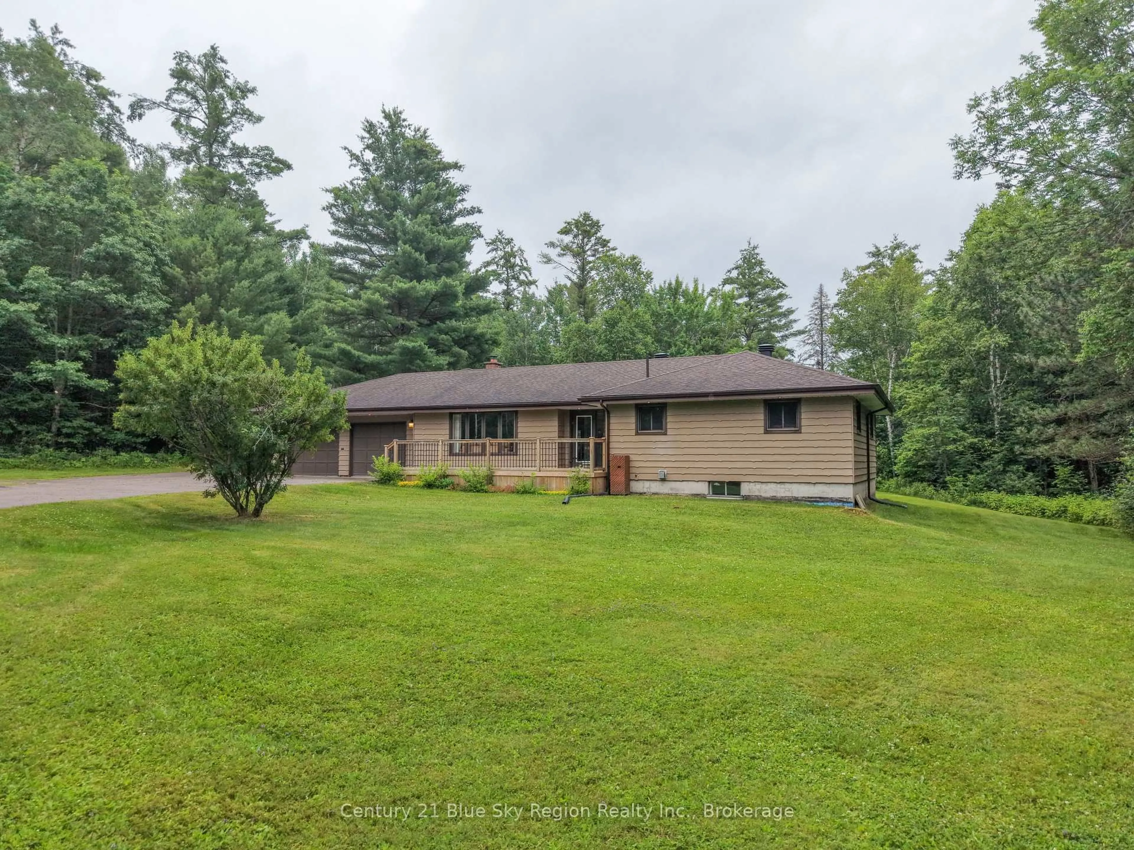 A pic from outside/outdoor area/front of a property/back of a property/a pic from drone, water/lake/river/ocean view for 1532 Highway 17, Bonfield Ontario P0H 2E0