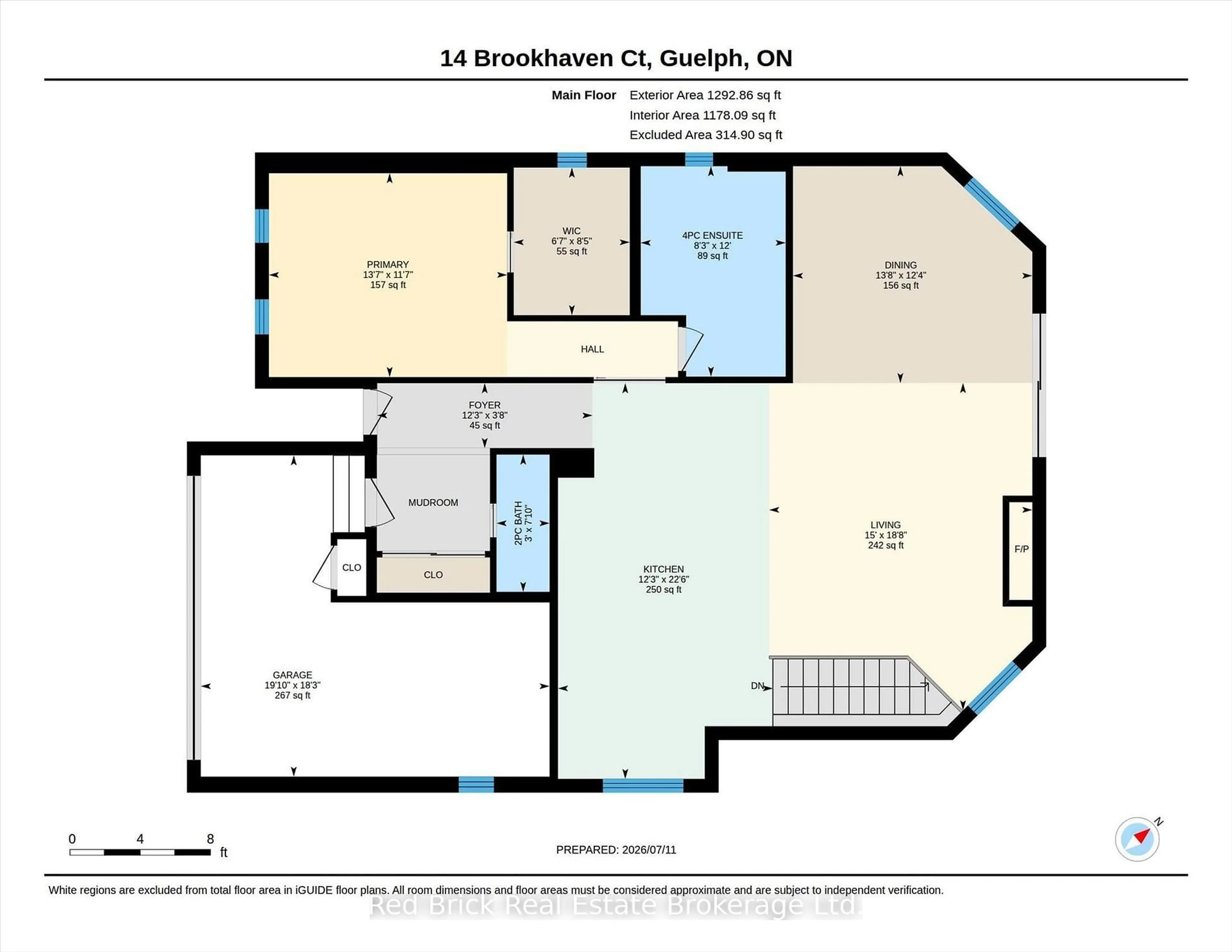 Floor plan for 14 Brookhaven Crt, Guelph Ontario N1G 4C2
