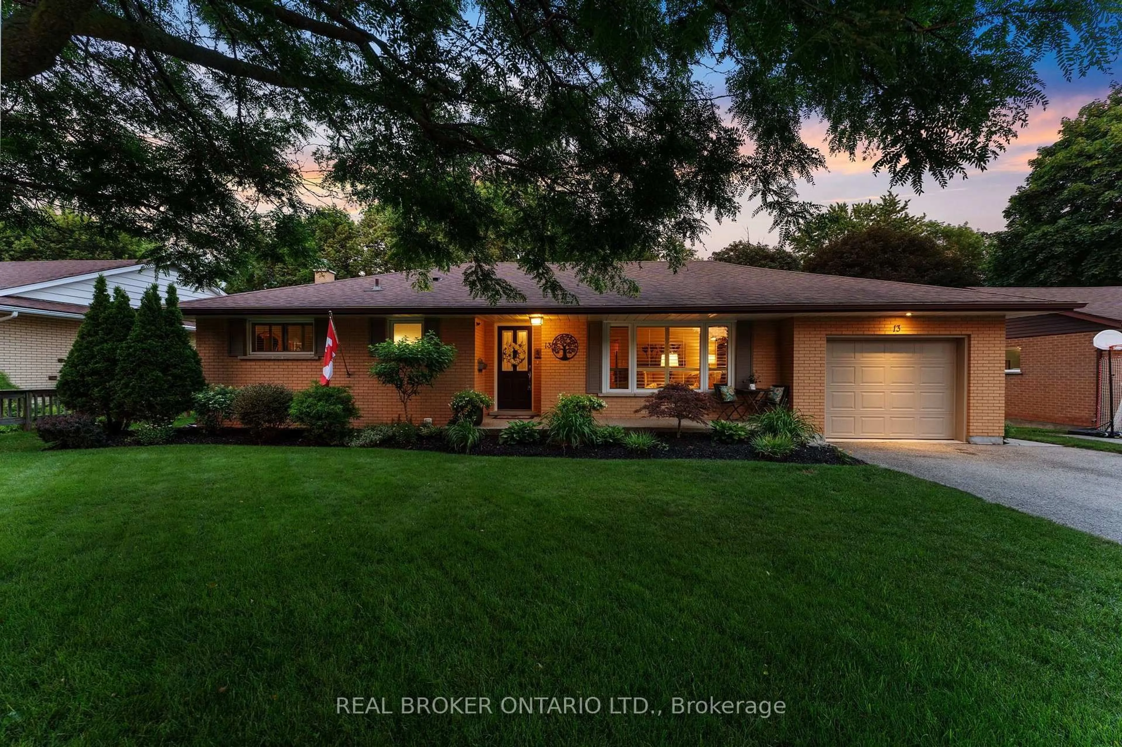 Home with brick exterior material, street for 13 Bluebird Pl, Woolwich Ontario N3B 1W7