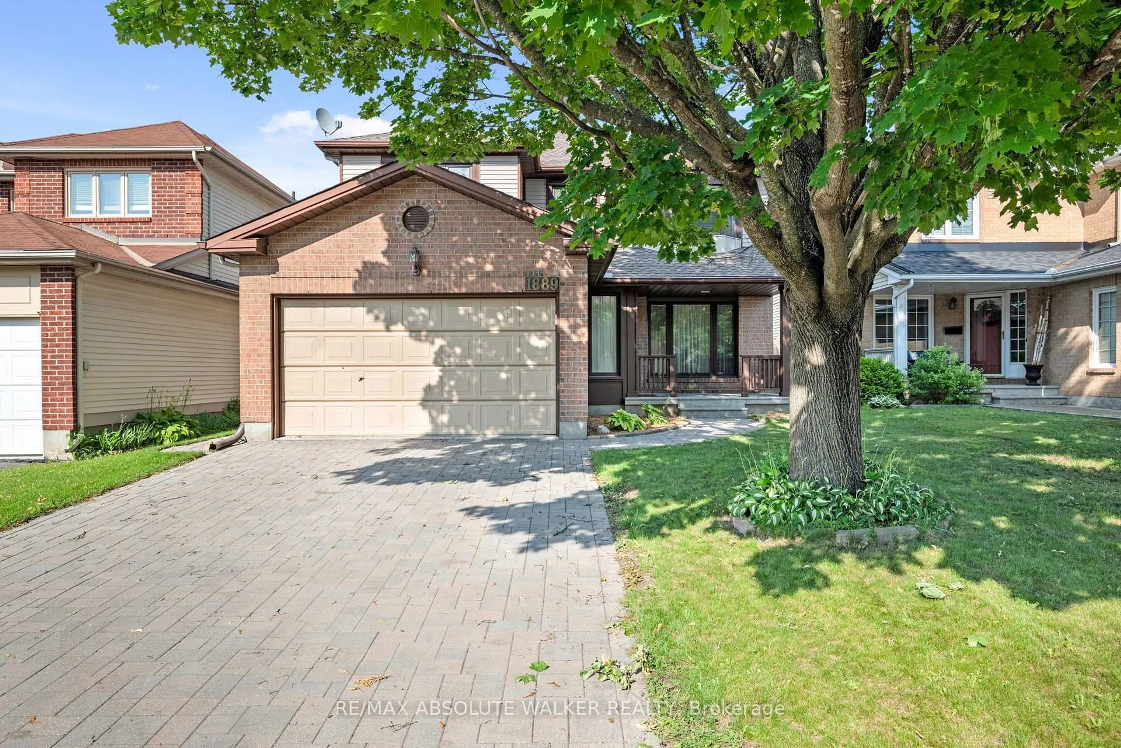 Home with brick exterior material, street for 1889 Rosewind Crt, Orleans Ontario K1C 7E3