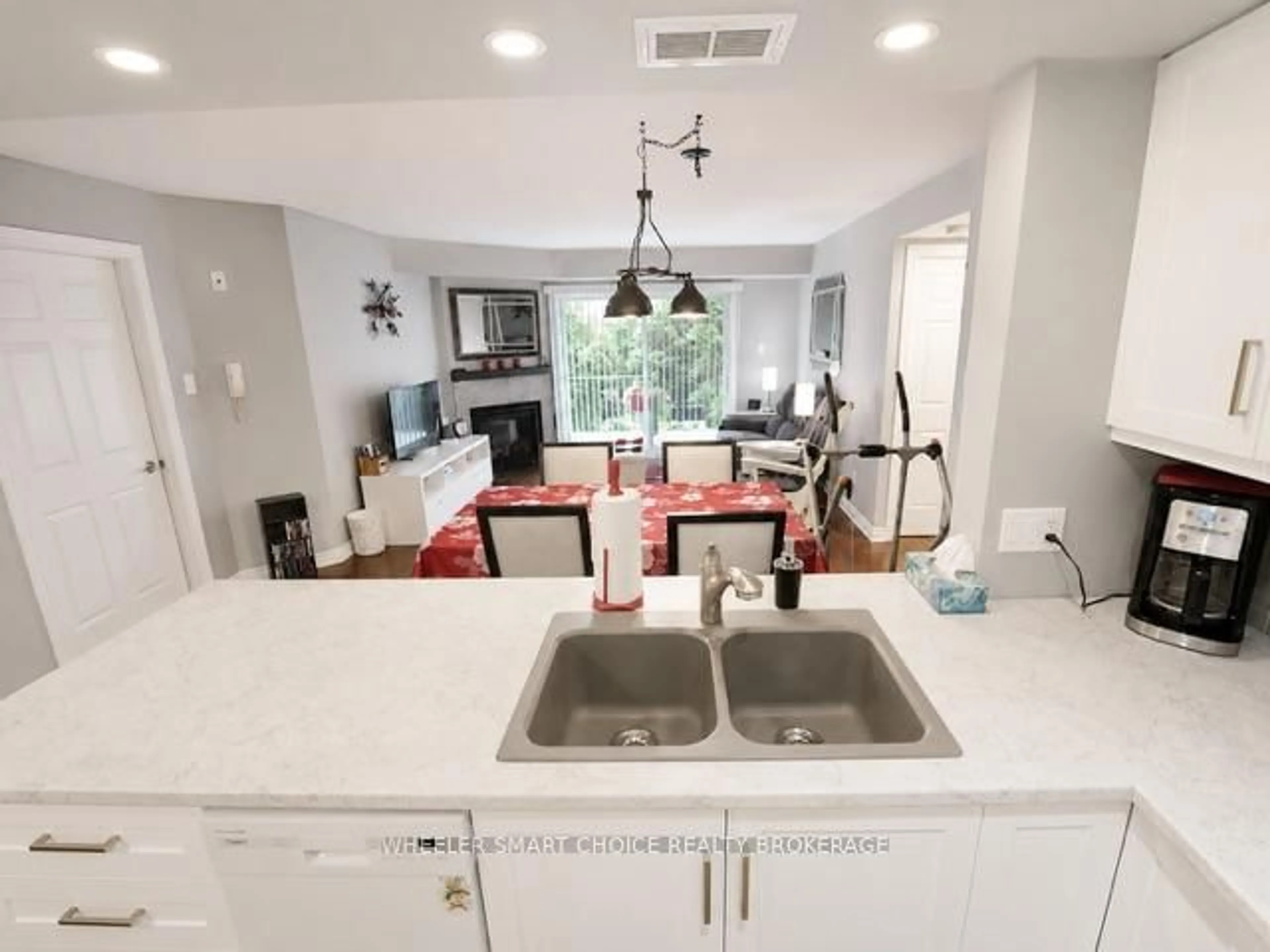 Open concept kitchen, ceramic/tile floor for 33 Cumberland St #102, Cornwall Ontario K6J 4G8