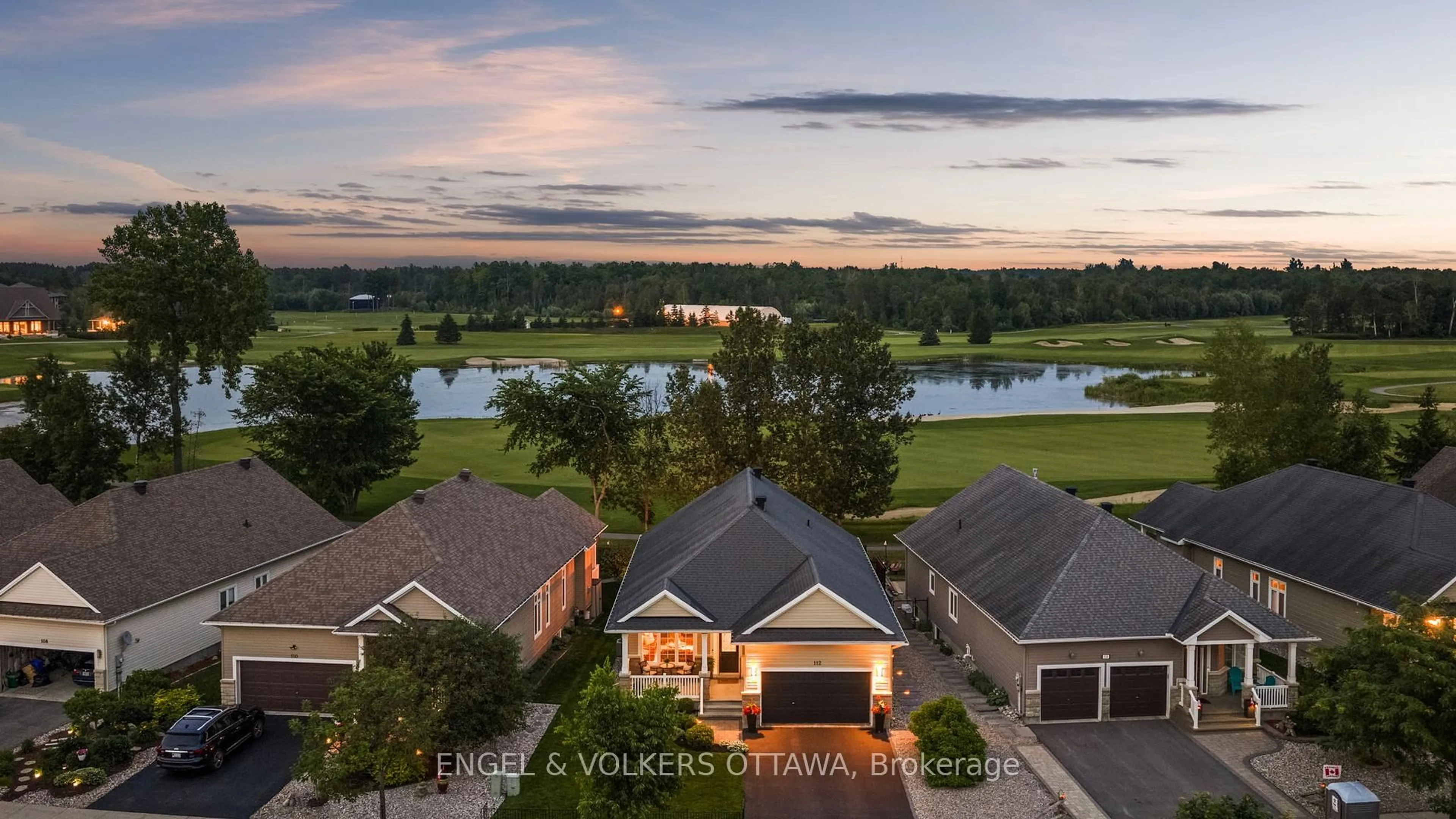 A pic from outside/outdoor area/front of a property/back of a property/a pic from drone, water/lake/river/ocean view for 112 Equinelle Dr, North Grenville Ontario K0G 1J0