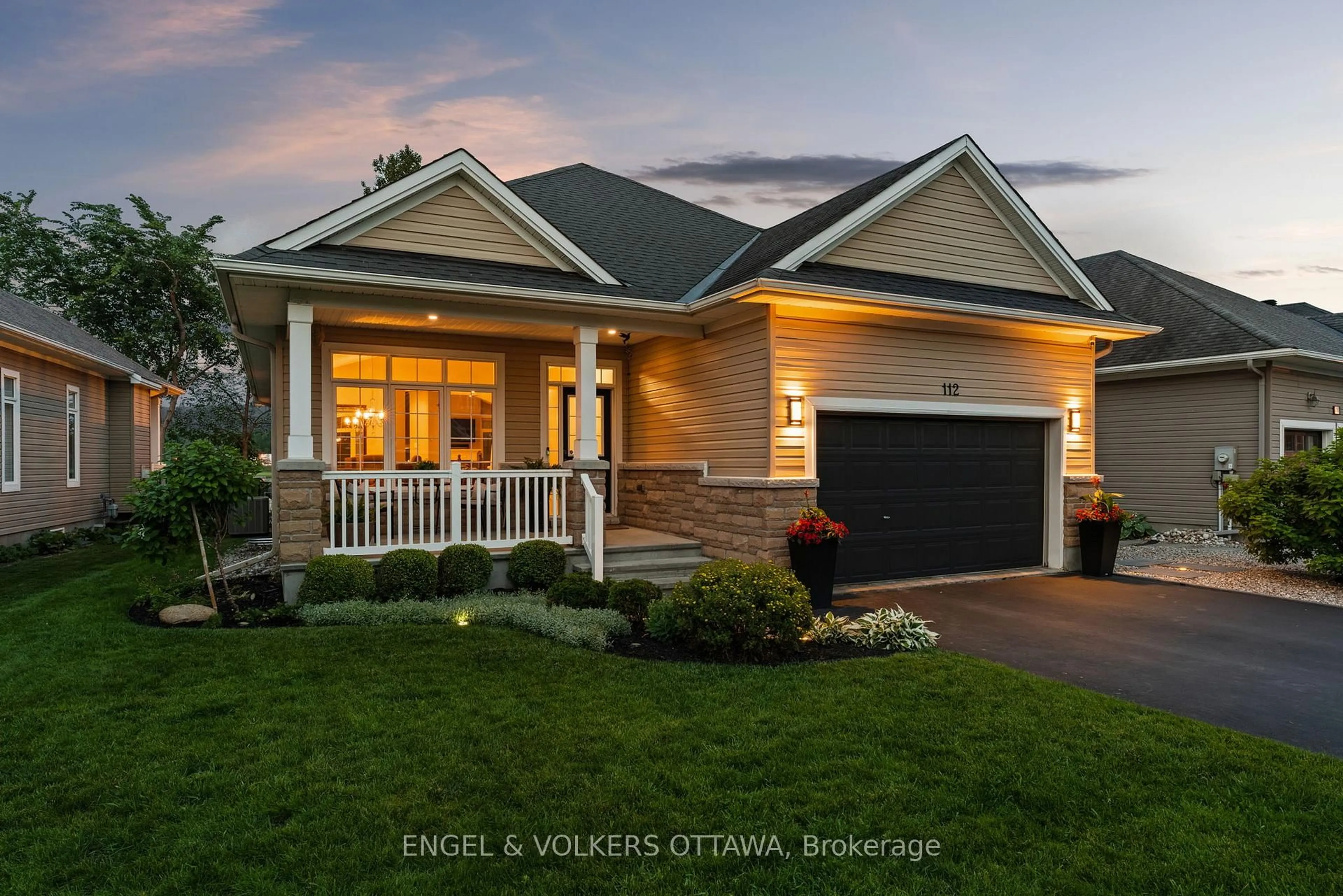 Home with vinyl exterior material, street for 112 Equinelle Dr, North Grenville Ontario K0G 1J0