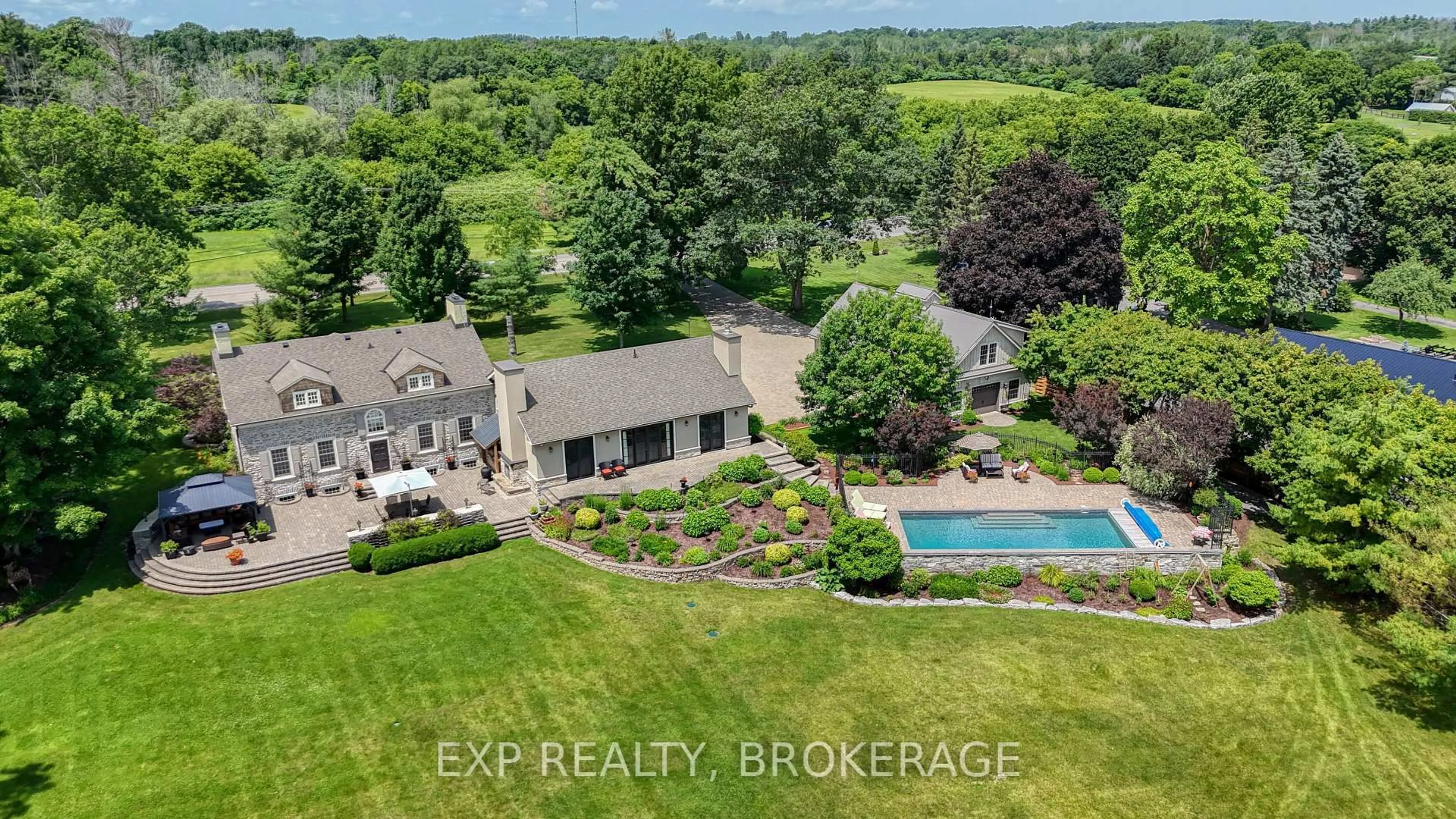 A pic from outside/outdoor area/front of a property/back of a property/a pic from drone, water/lake/river/ocean view for 1527 COUNTY 2 Rd, Augusta Ontario K0E 1T0