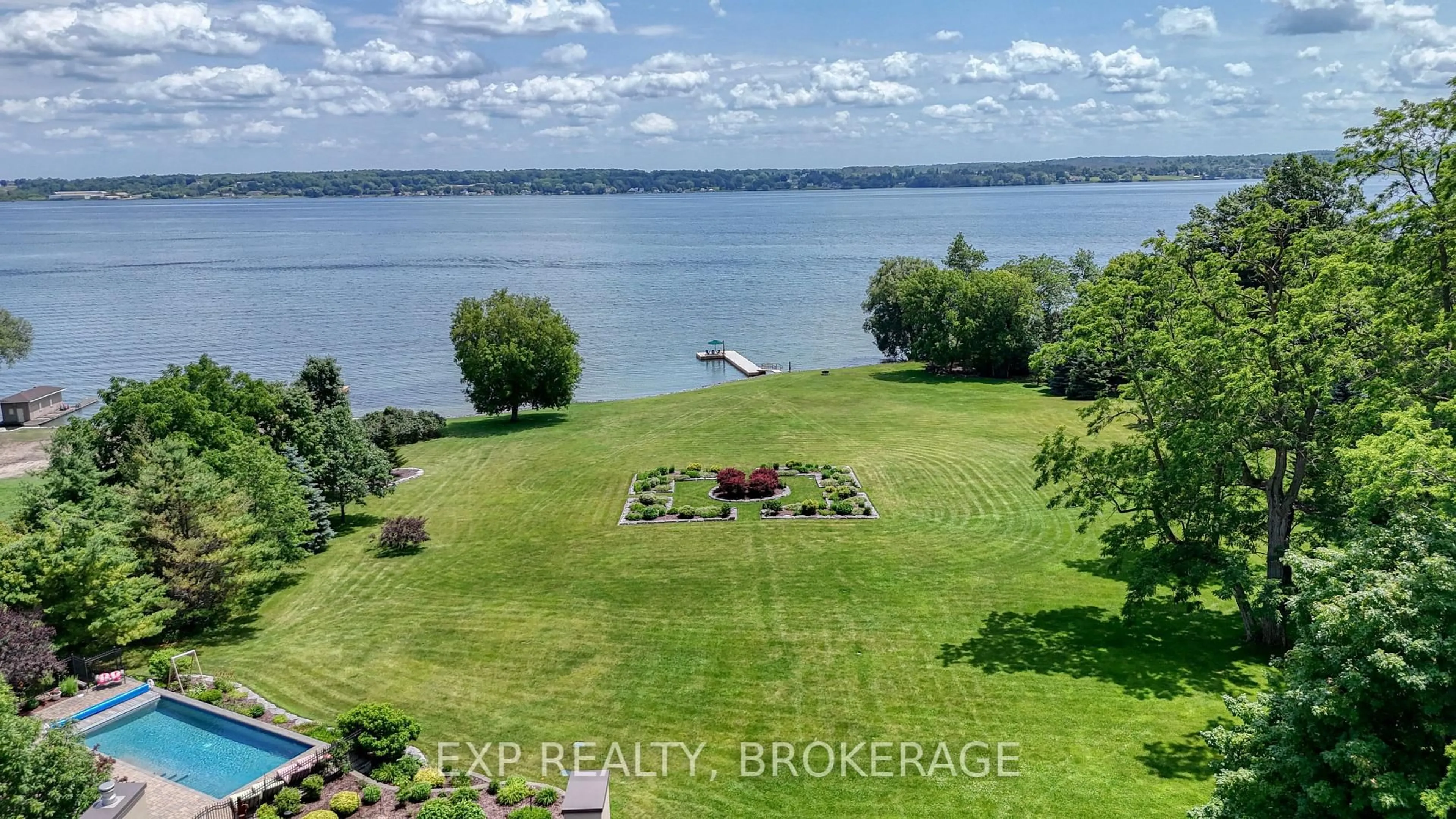 A pic from outside/outdoor area/front of a property/back of a property/a pic from drone, water/lake/river/ocean view for 1527 COUNTY 2 Rd, Augusta Ontario K0E 1T0