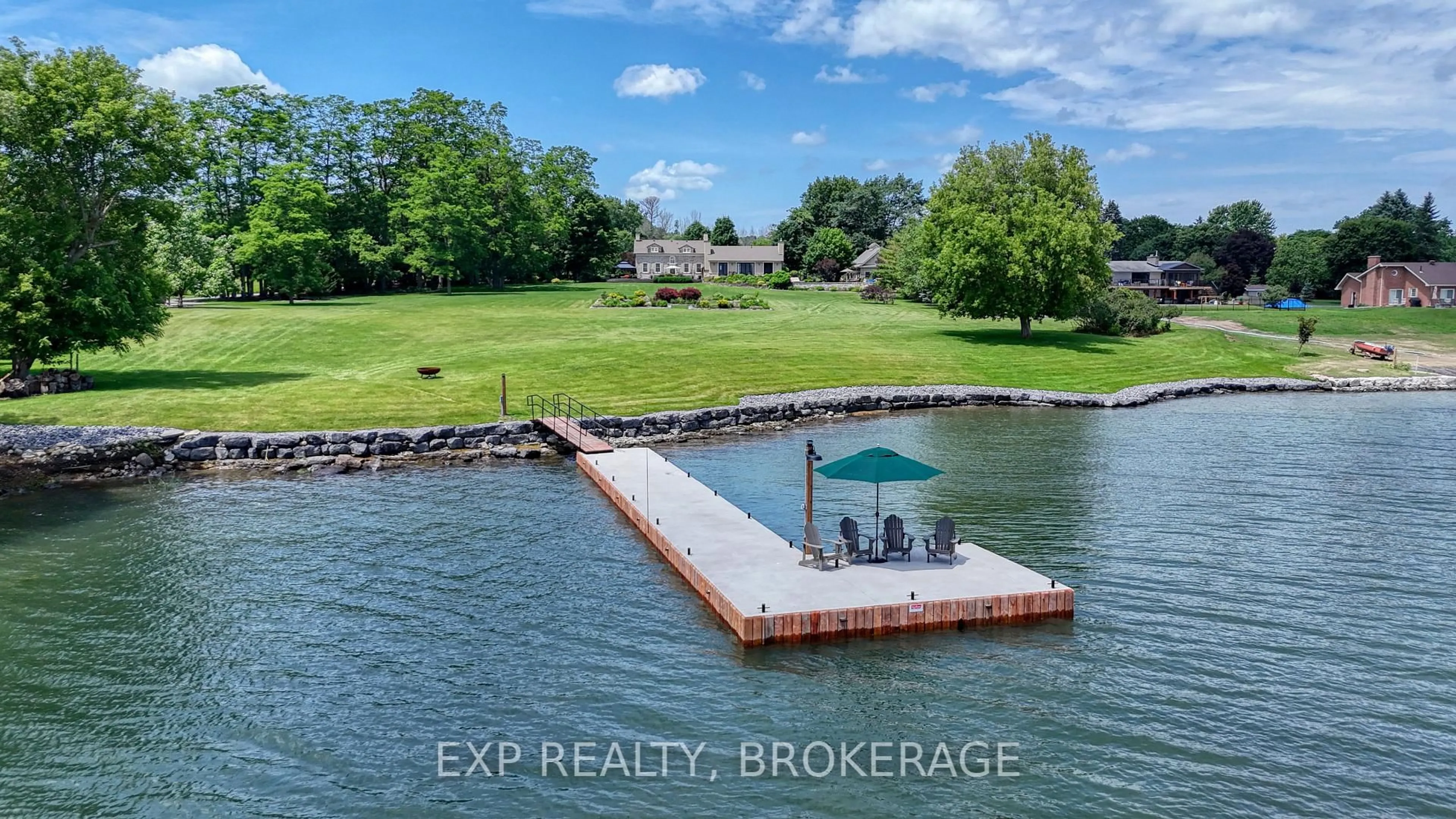 A pic from outside/outdoor area/front of a property/back of a property/a pic from drone, water/lake/river/ocean view for 1527 COUNTY 2 Rd, Augusta Ontario K0E 1T0