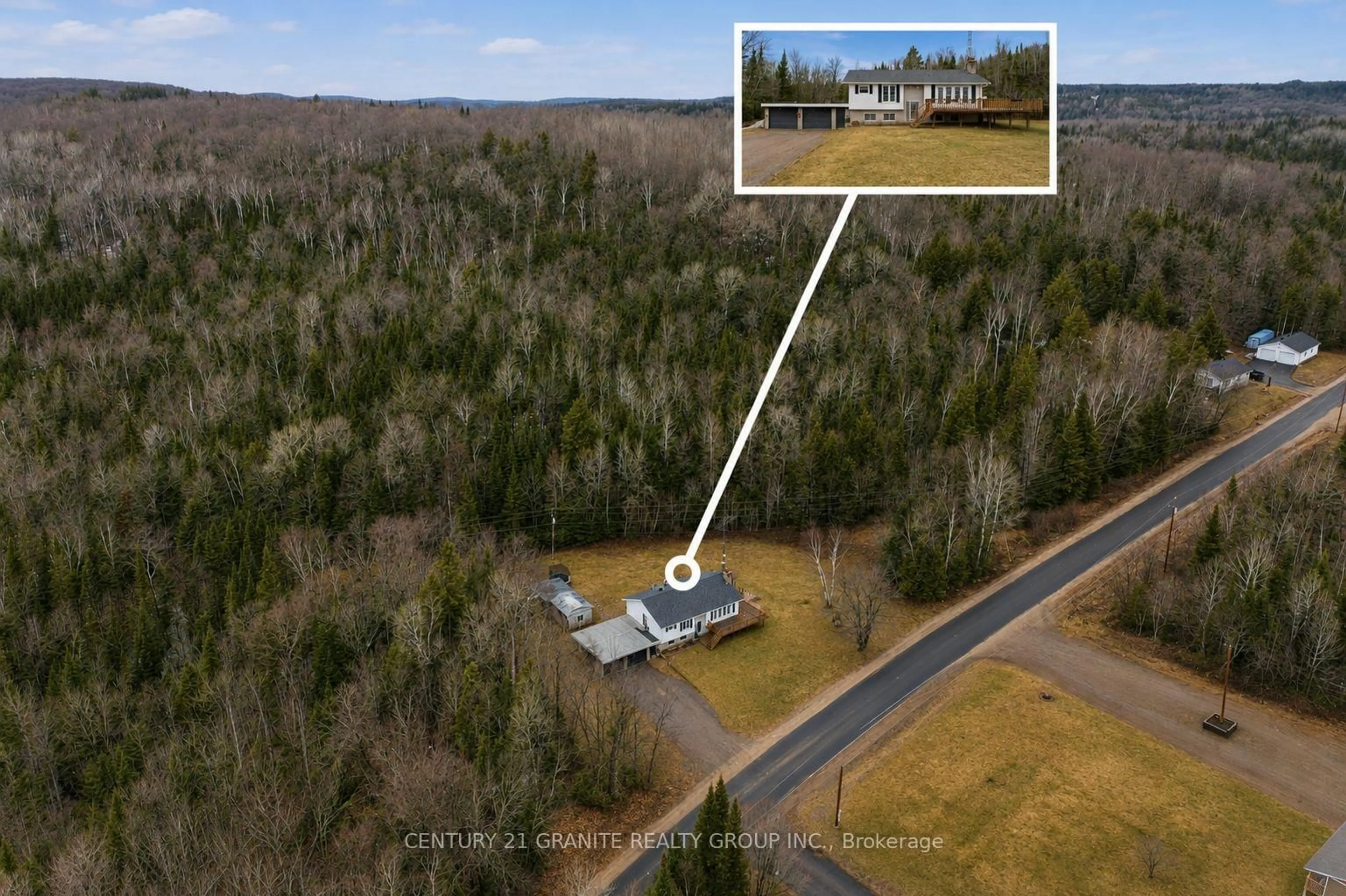 A pic from outside/outdoor area/front of a property/back of a property/a pic from drone, unknown for 301 Hybla Rd, Bancroft Ontario K0L 1C0