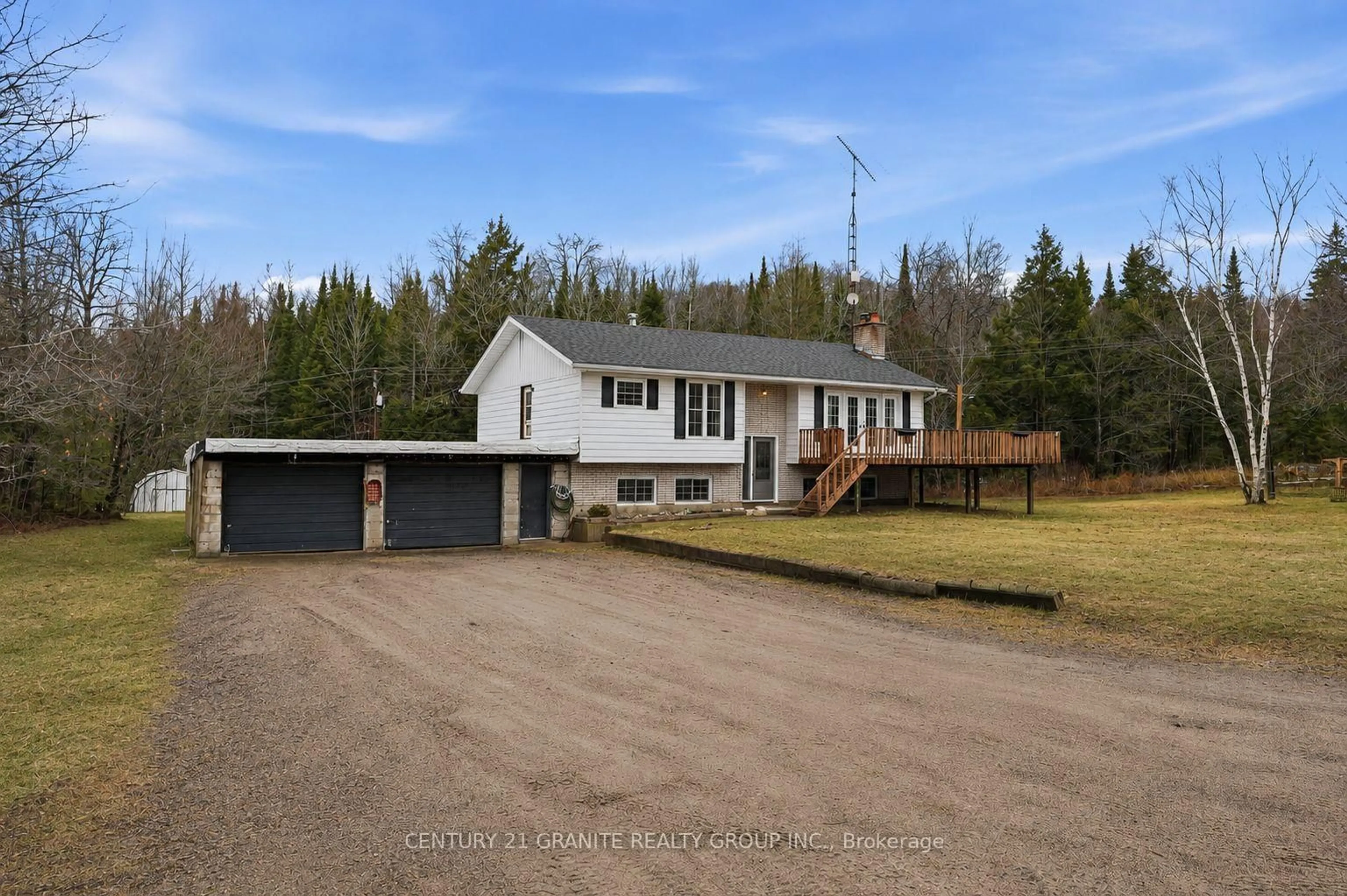 A pic from outside/outdoor area/front of a property/back of a property/a pic from drone, street for 301 Hybla Rd, Bancroft Ontario K0L 1C0