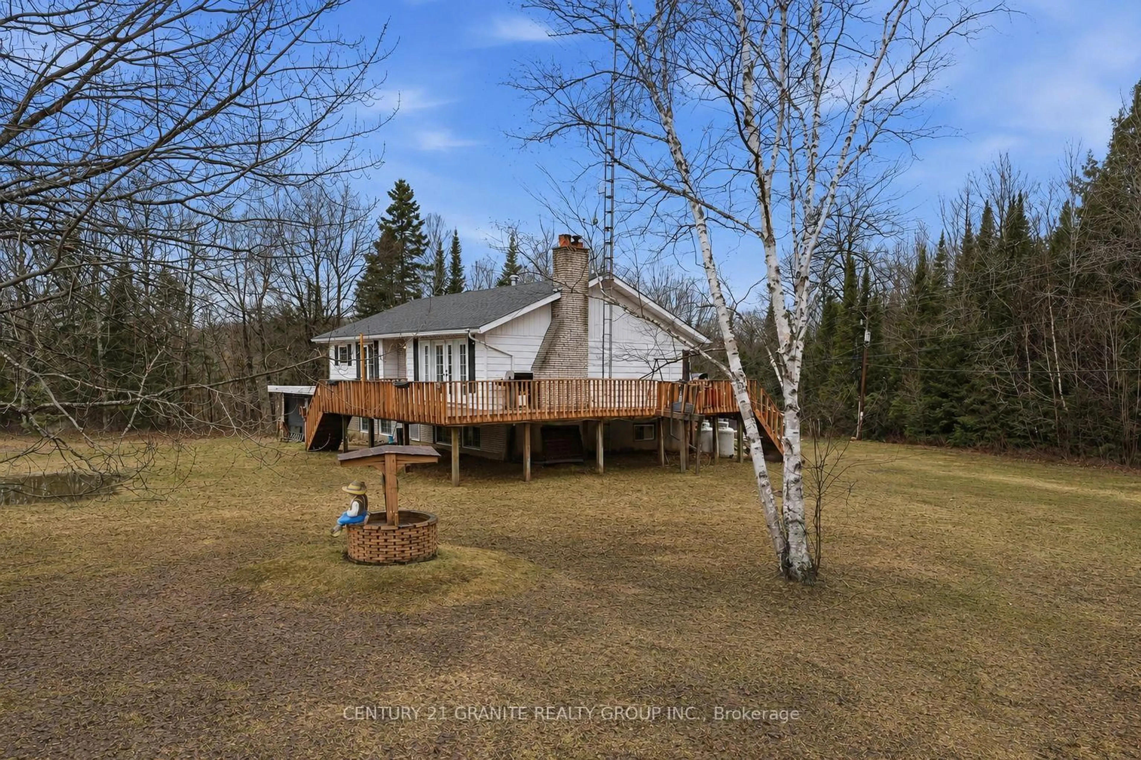 A pic from outside/outdoor area/front of a property/back of a property/a pic from drone, forest/trees view for 301 Hybla Rd, Bancroft Ontario K0L 1C0