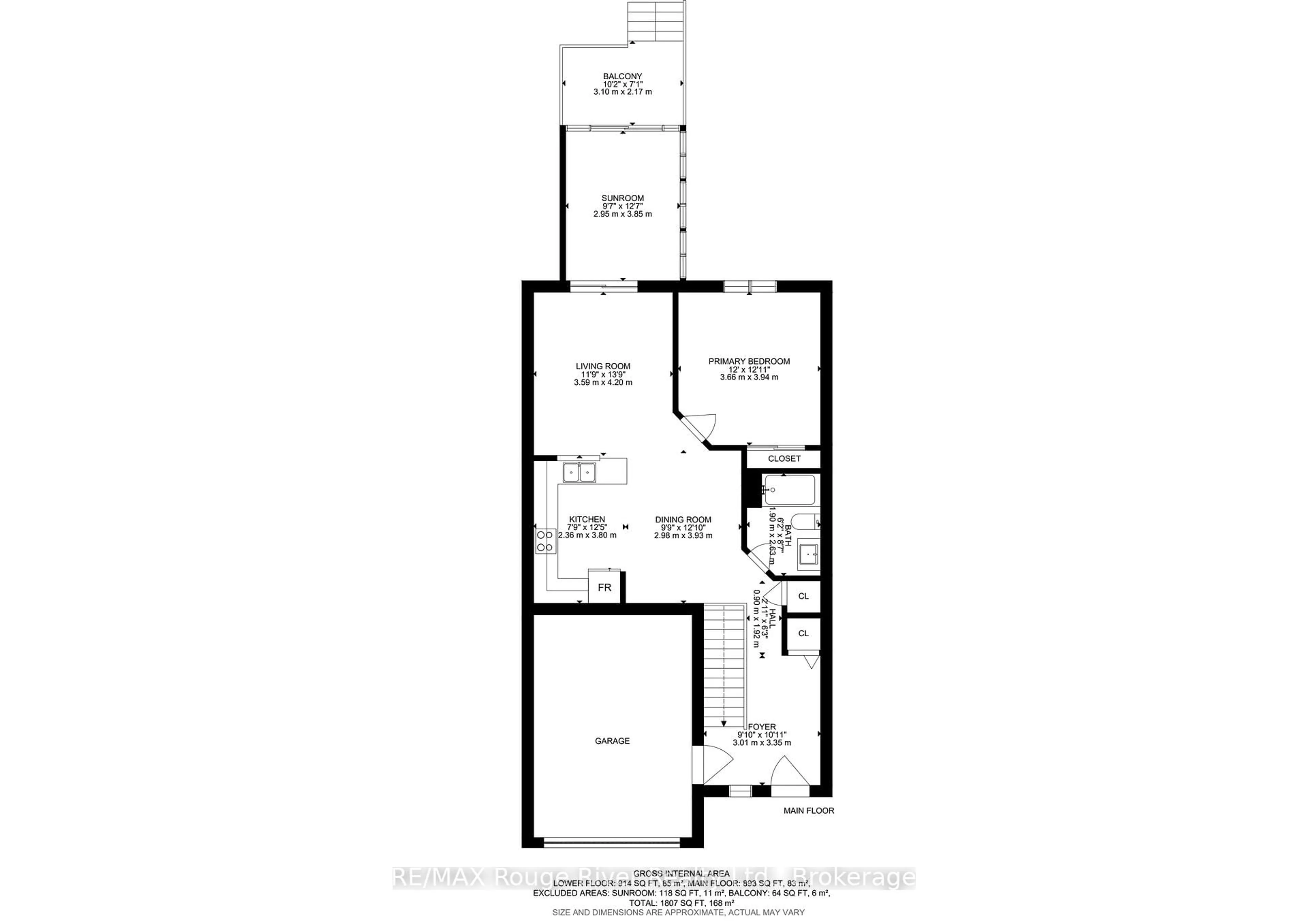 Floor plan for 1275 Eagle Cres, Peterborough Ontario K9K 2K6