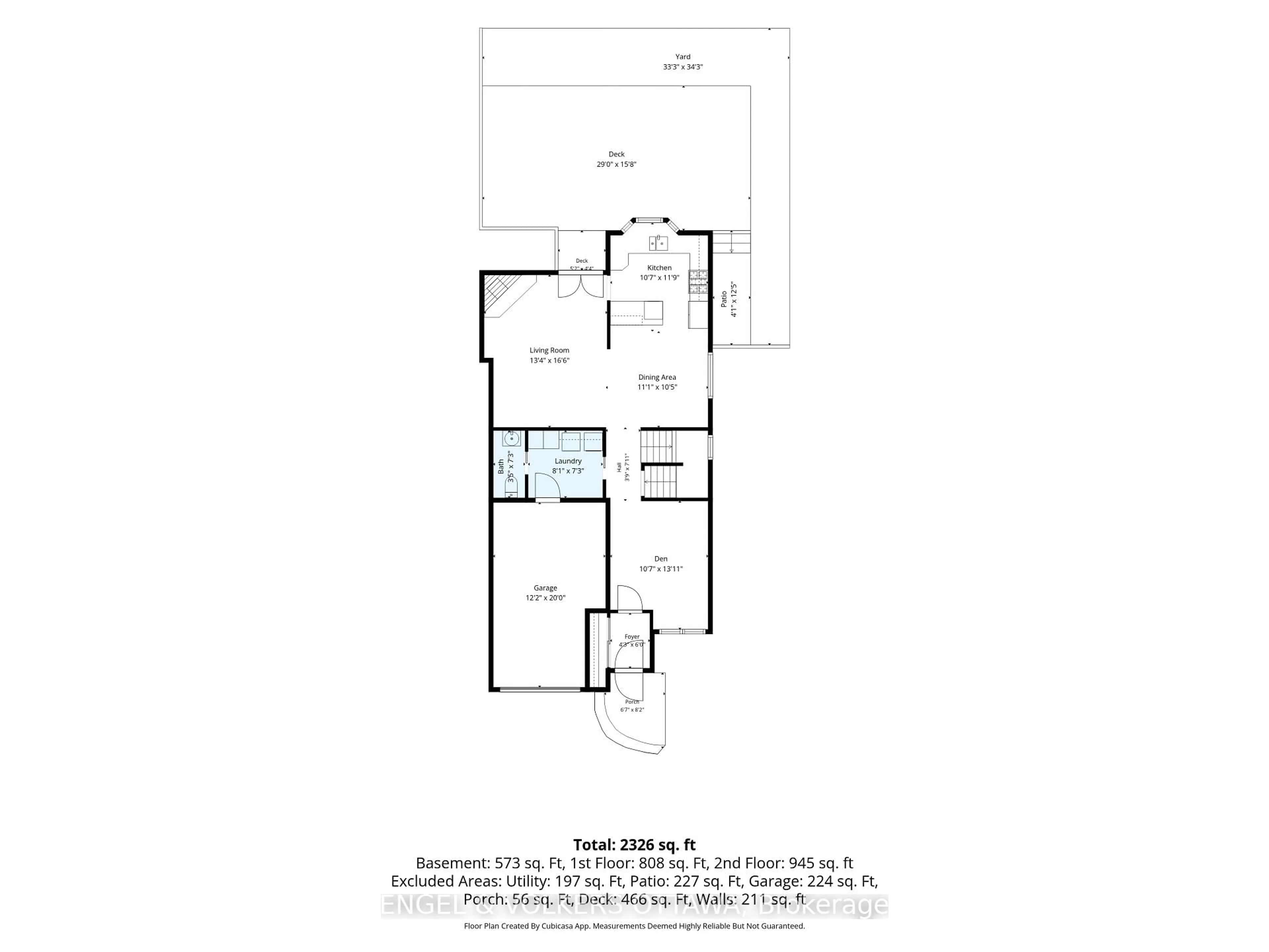 Floor plan for 401 St. Denis St, Ottawa Ontario K1L 5H8
