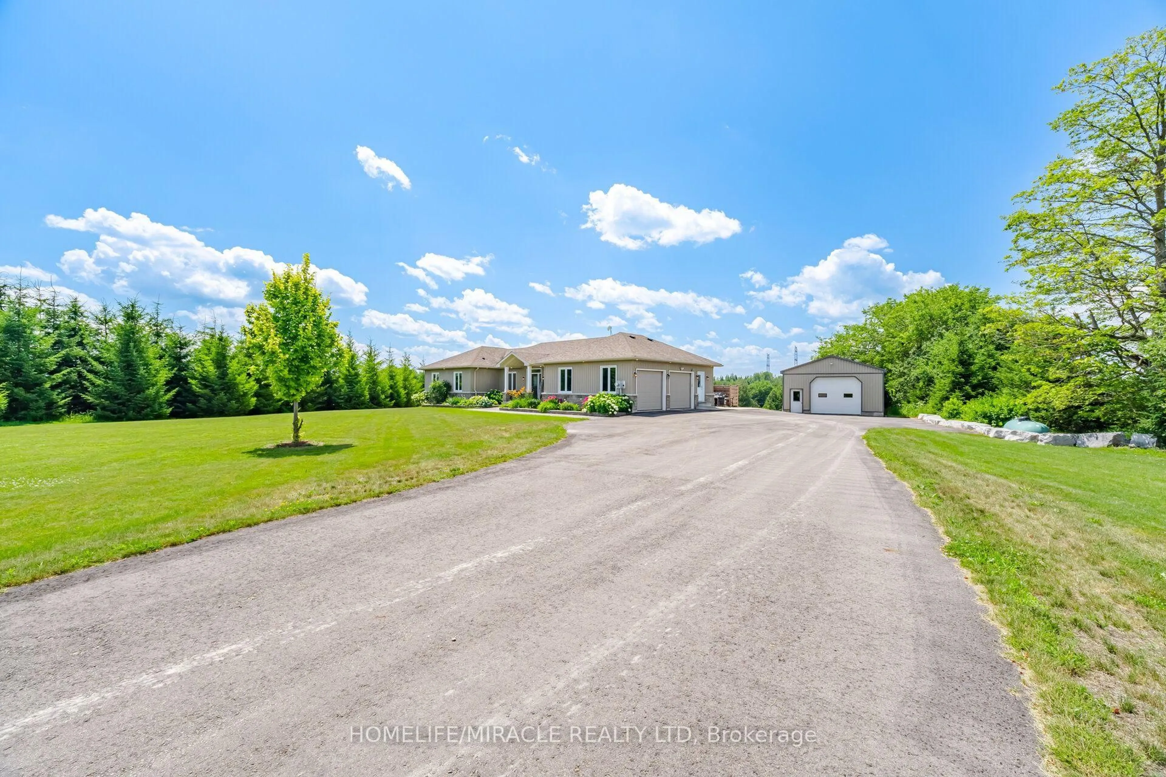 A pic from outside/outdoor area/front of a property/back of a property/a pic from drone, unknown for 112060 11th Line, East Garafraxa Ontario L9W 7A6