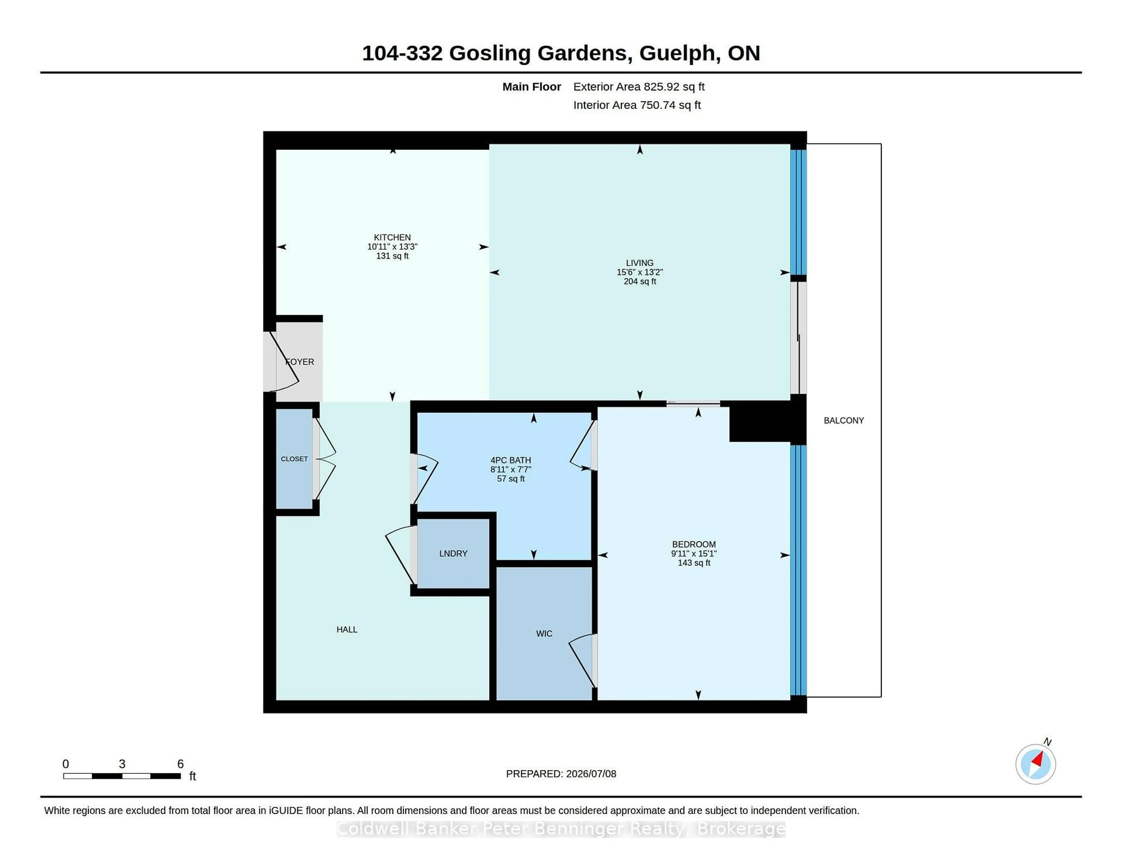Floor plan for 332 Gosling Gdns #104, Guelph Ontario N1L 0P8