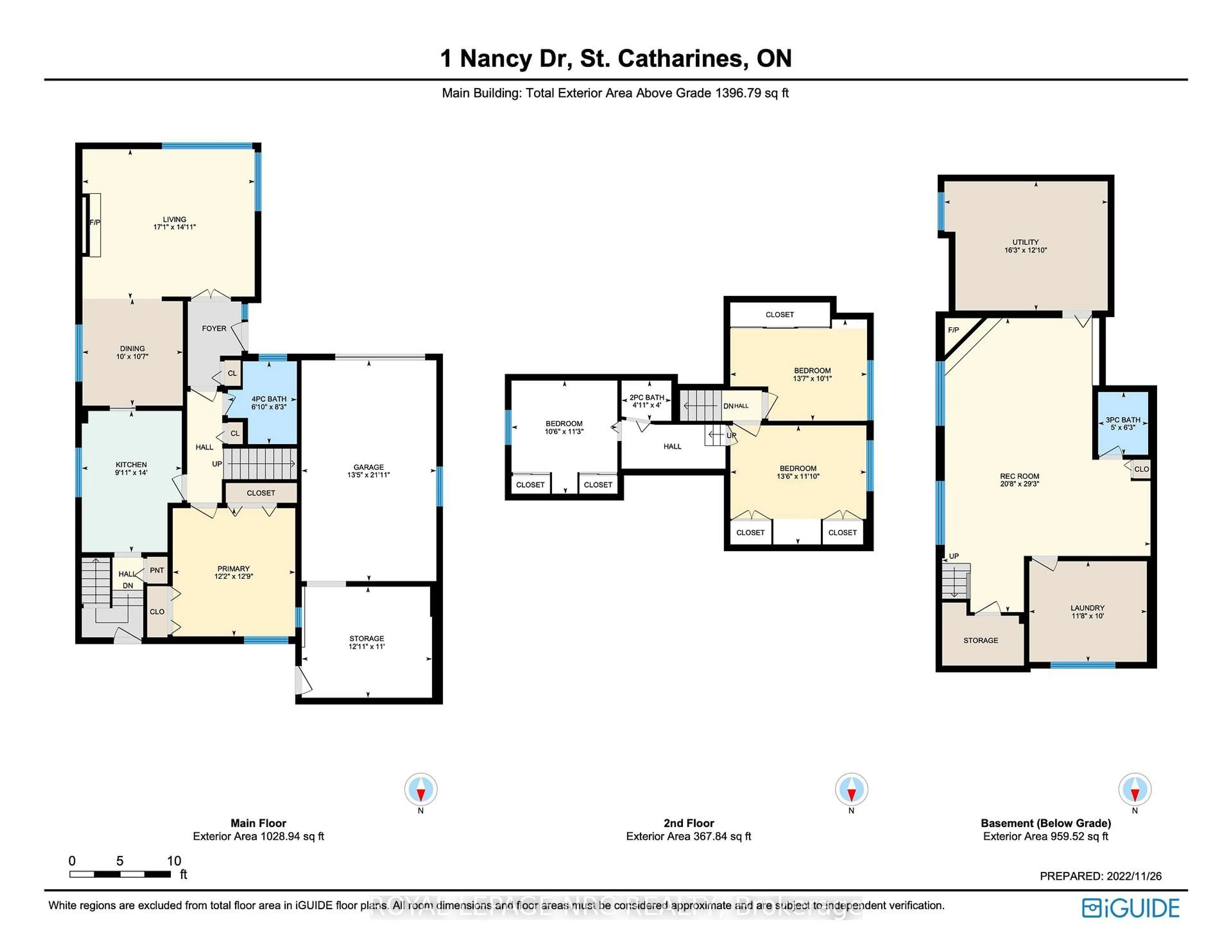 Floor plan for 1 NANCY Dr, St. Catharines Ontario L2M 1Y4