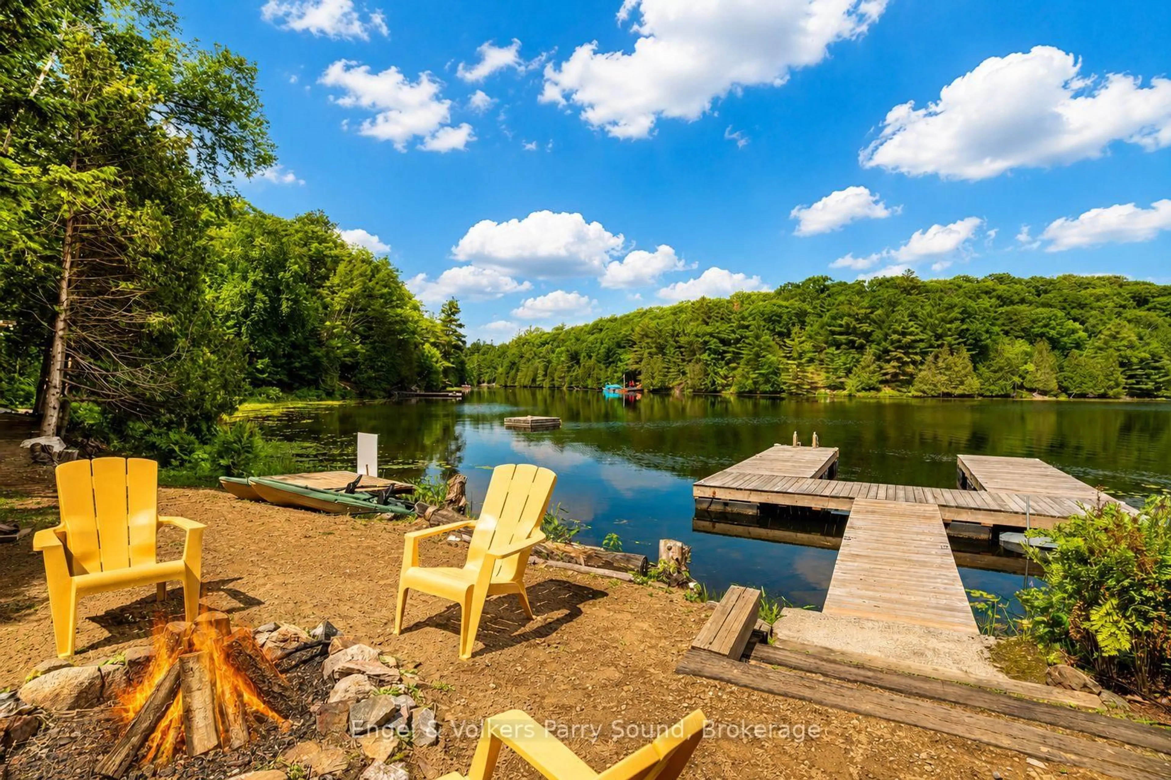 Patio, water/lake/river/ocean view for 27 Lower Lane, Seguin Ontario P2A 0B2