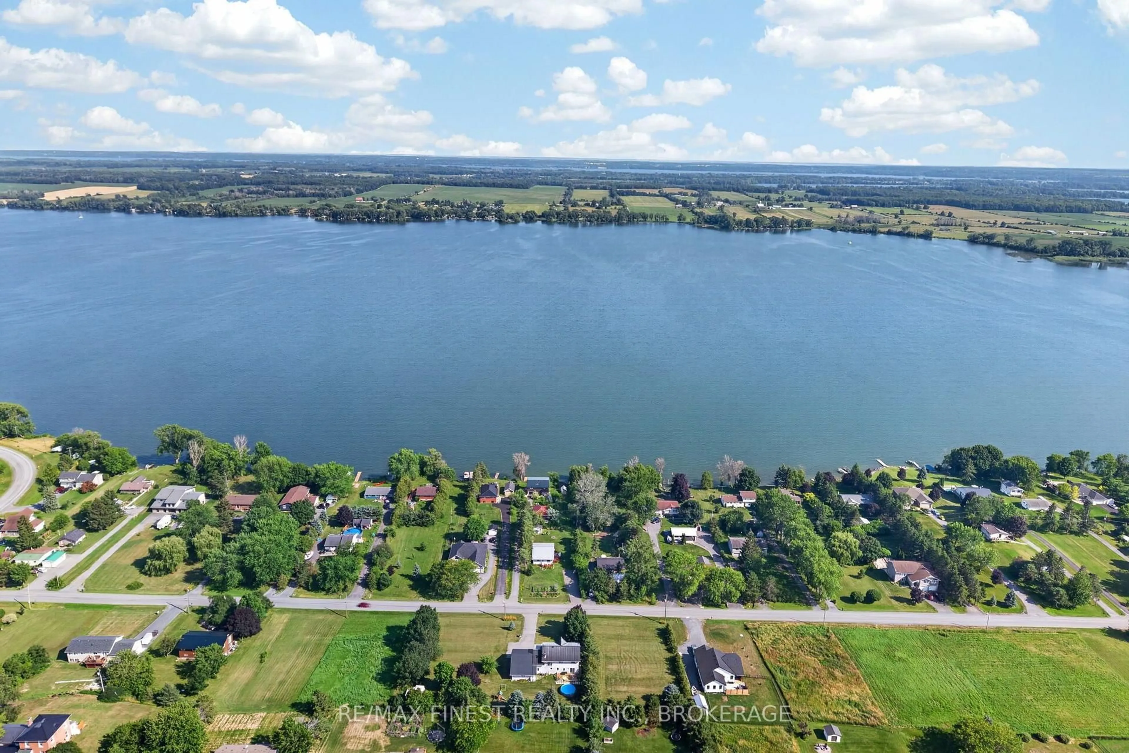 A pic from outside/outdoor area/front of a property/back of a property/a pic from drone, water/lake/river/ocean view for 54 Bayview Dr, Napanee Ontario K7R 3K8