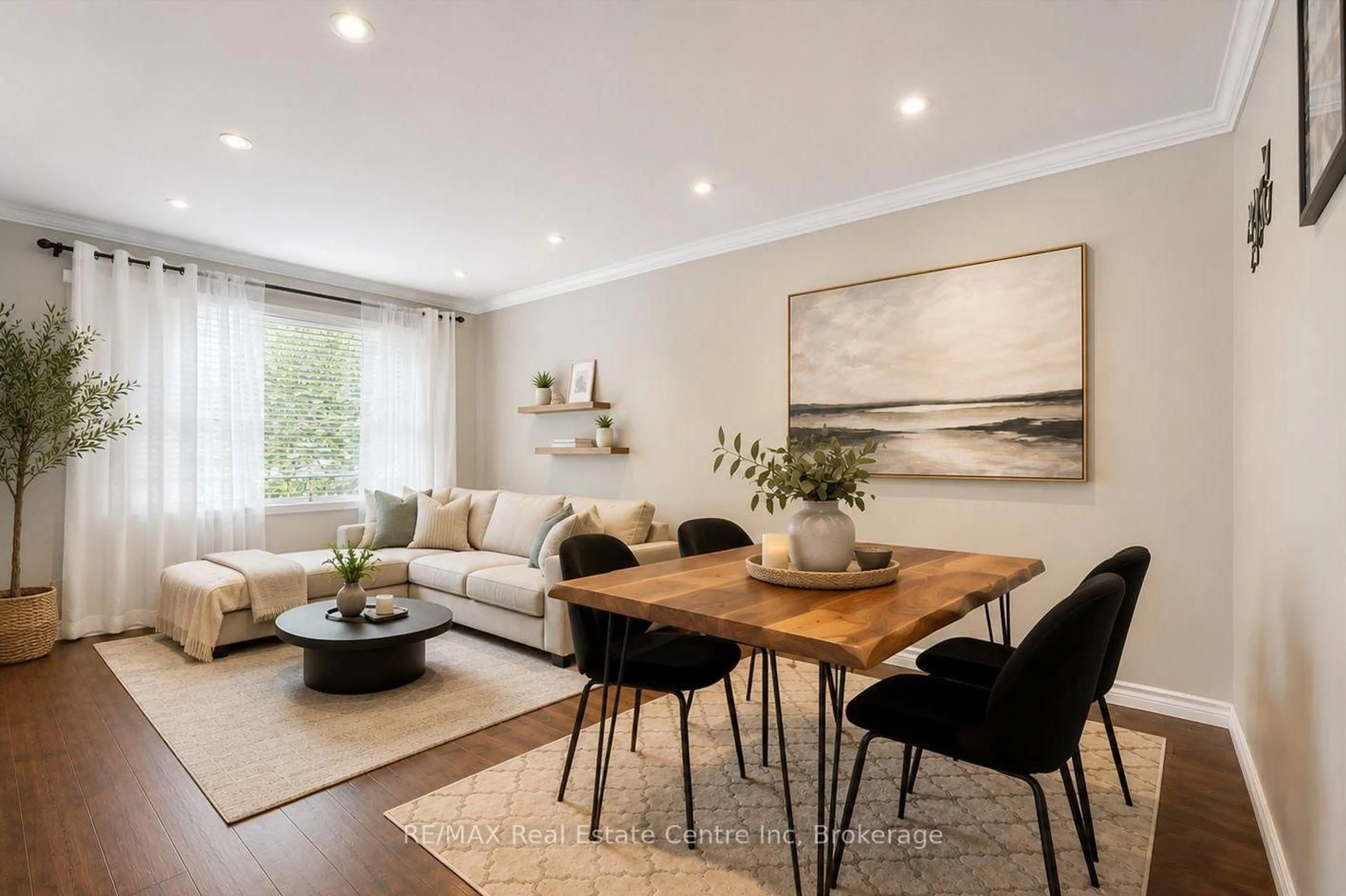 Living room with furniture, wood/laminate floor for 369 WEST ACRES Dr, Guelph Ontario N1H 7B3
