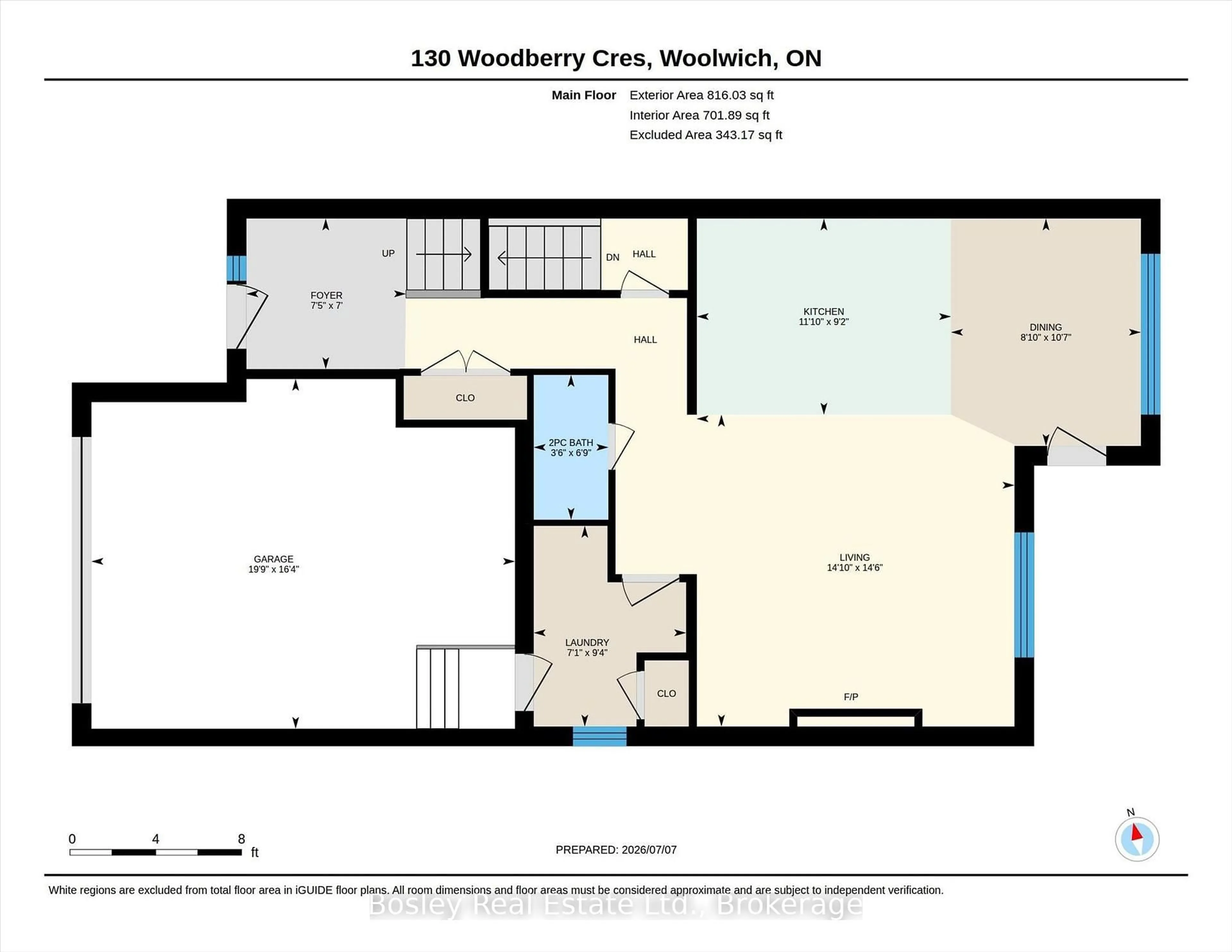 Floor plan for 130 Woodberry Cres, Woolwich Ontario N3B 0E3