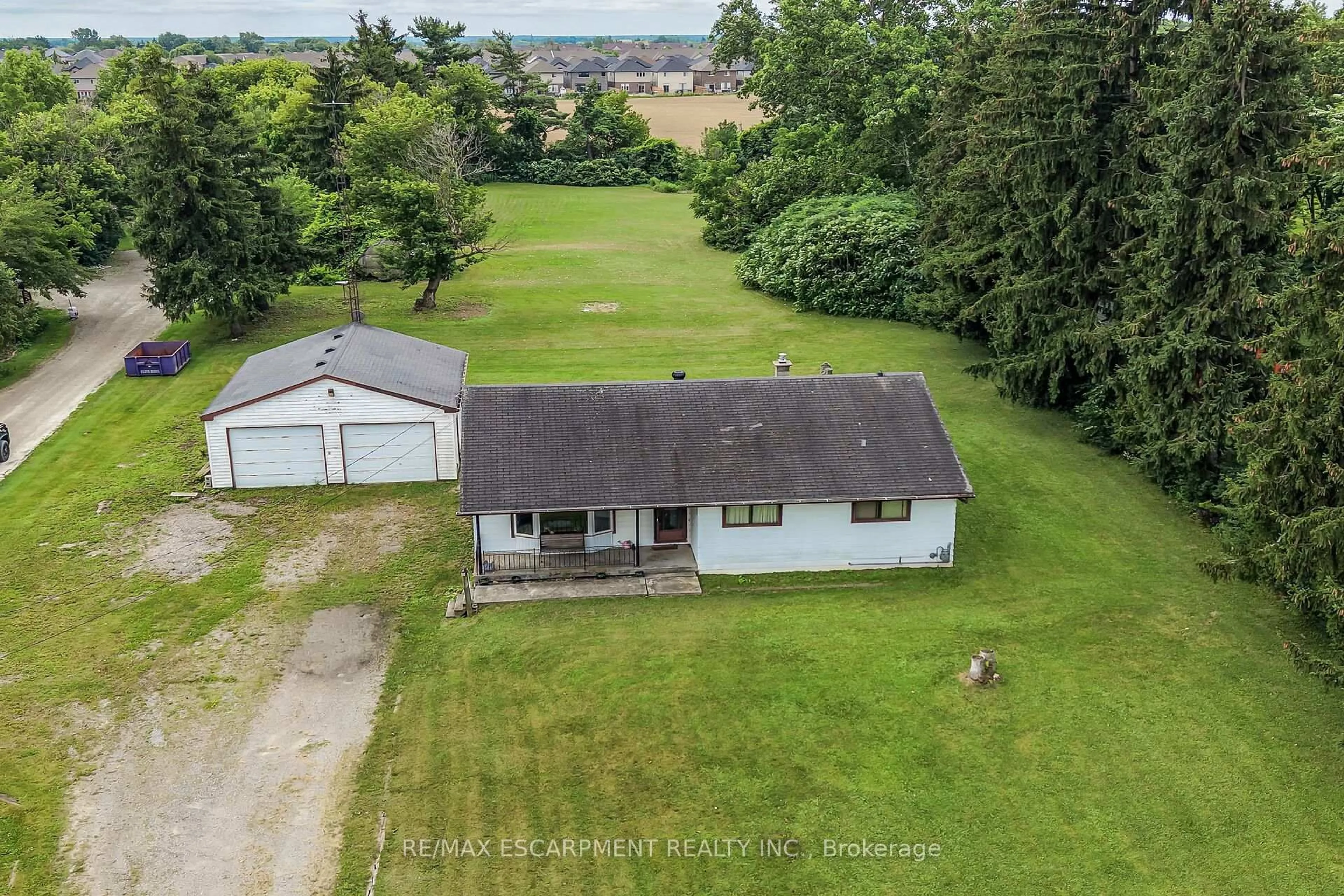 A pic from outside/outdoor area/front of a property/back of a property/a pic from drone, water/lake/river/ocean view for 3191 Cemetery Rd, Hamilton Ontario L0R 1C0