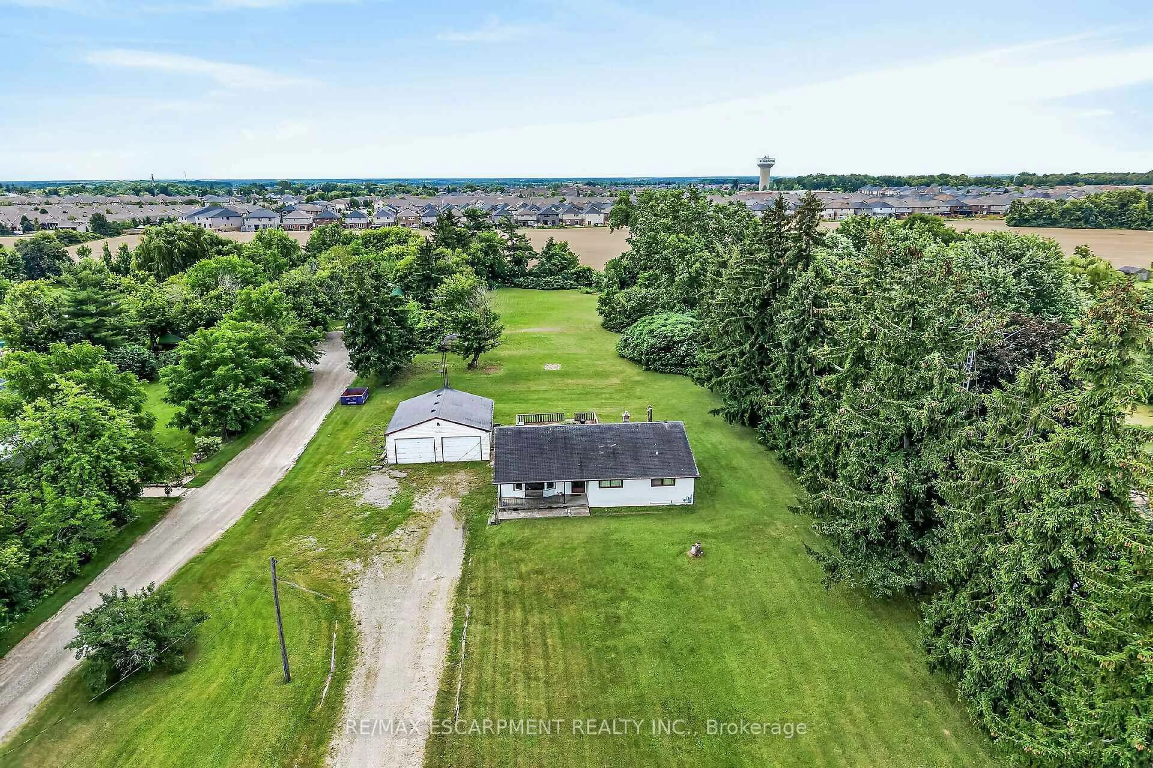 A pic from outside/outdoor area/front of a property/back of a property/a pic from drone, water/lake/river/ocean view for 3191 Cemetery Rd, Hamilton Ontario L0R 1C0