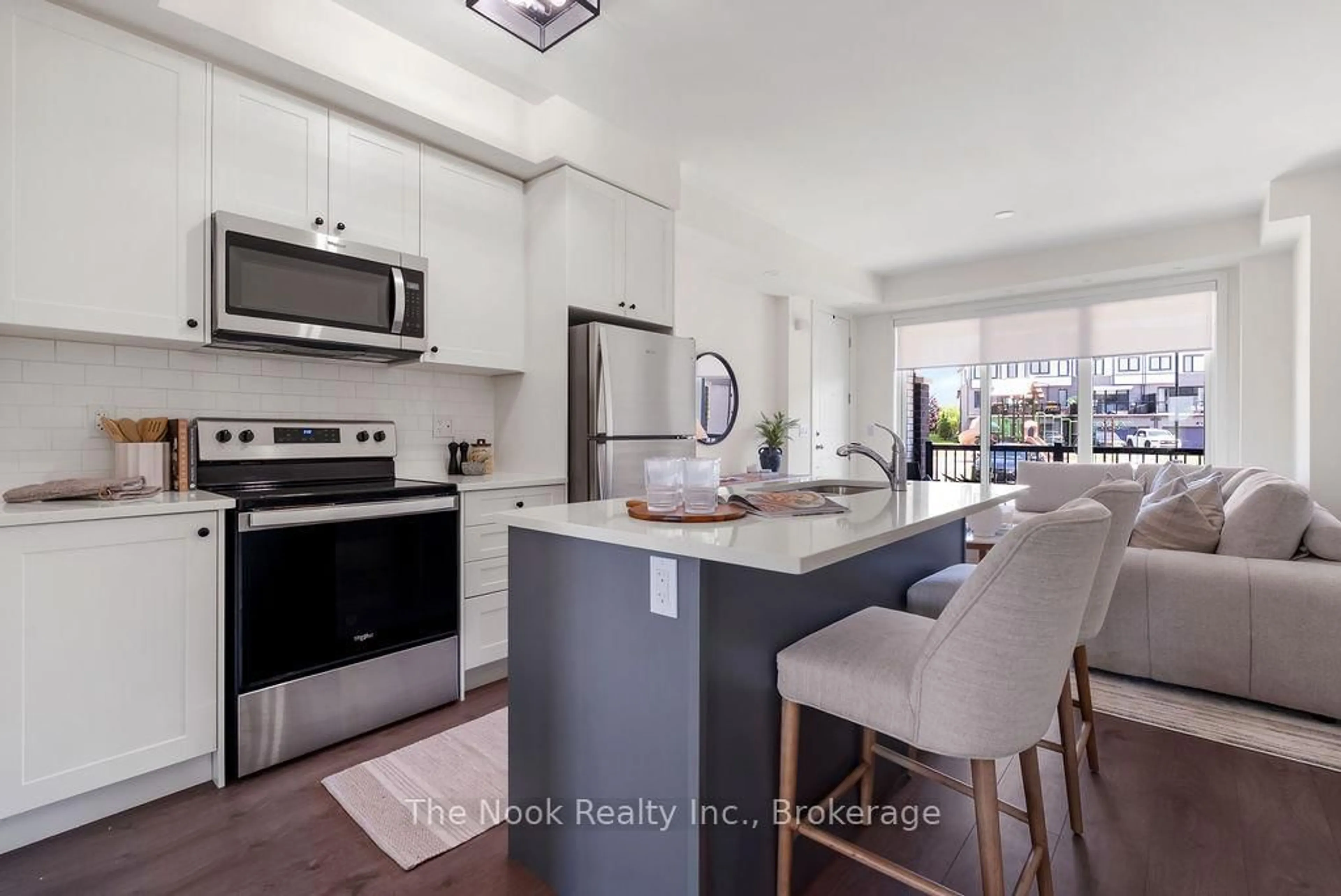 Open concept kitchen, ceramic/tile floor for 160 Densmore Rd #702, Cobourg Ontario K9A 0X8