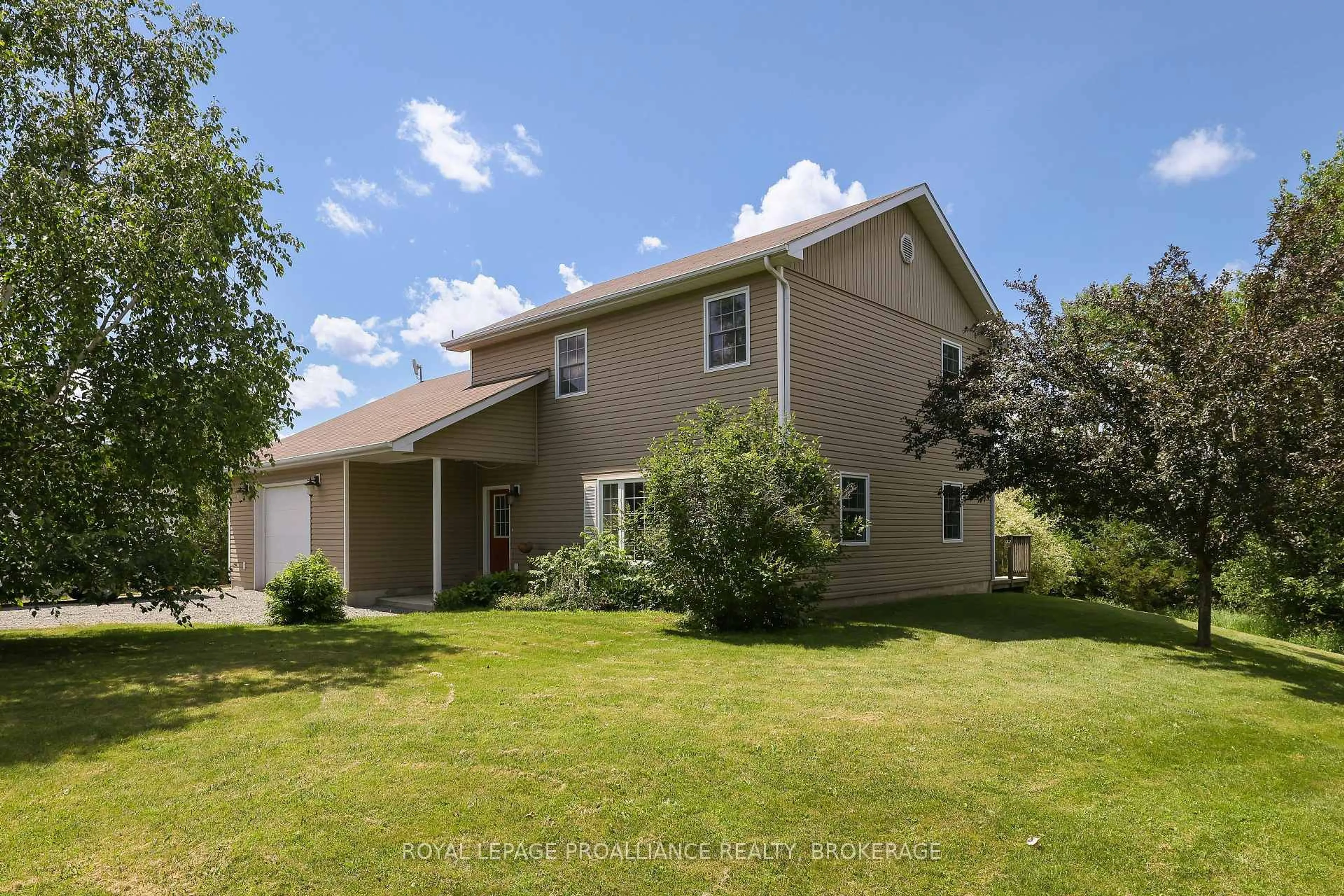 A pic from outside/outdoor area/front of a property/back of a property/a pic from drone, unknown for 45 Varty Lake Rd, Yarker Ontario K0K 3N0
