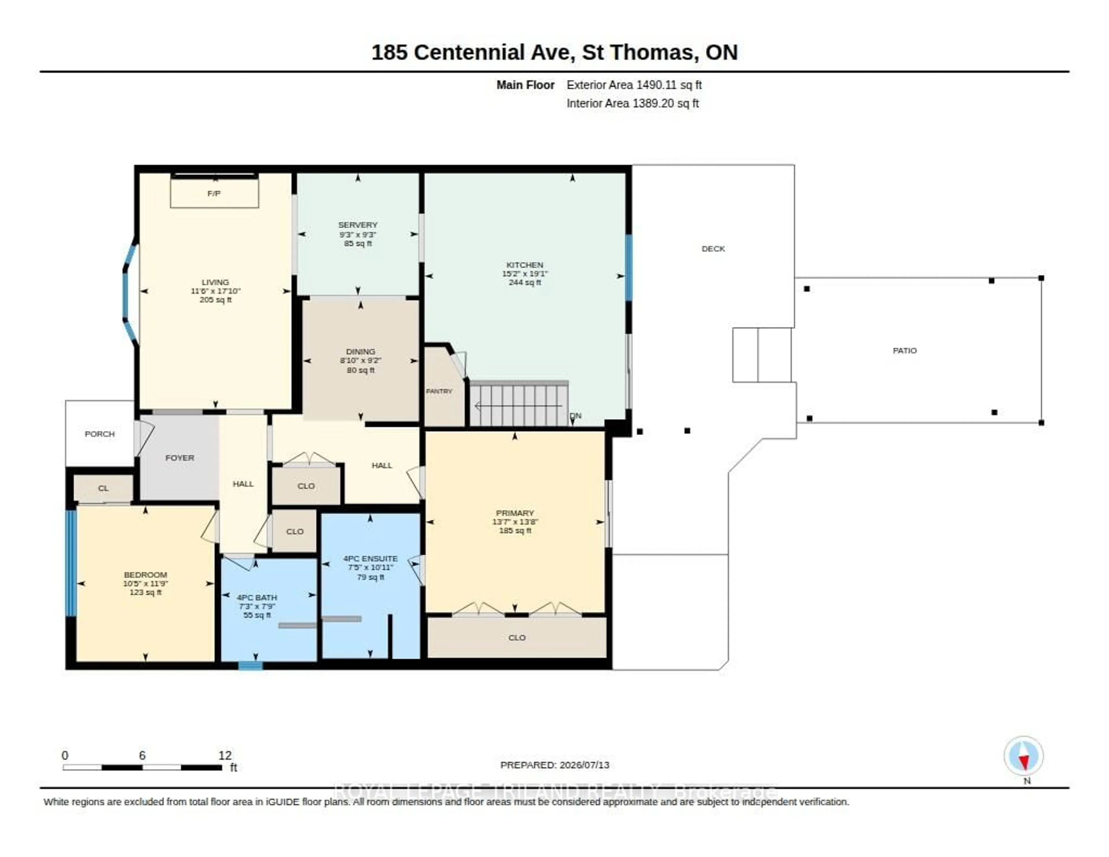 Floor plan for 185 Centennial Ave, Central Elgin Ontario N5R 5B3