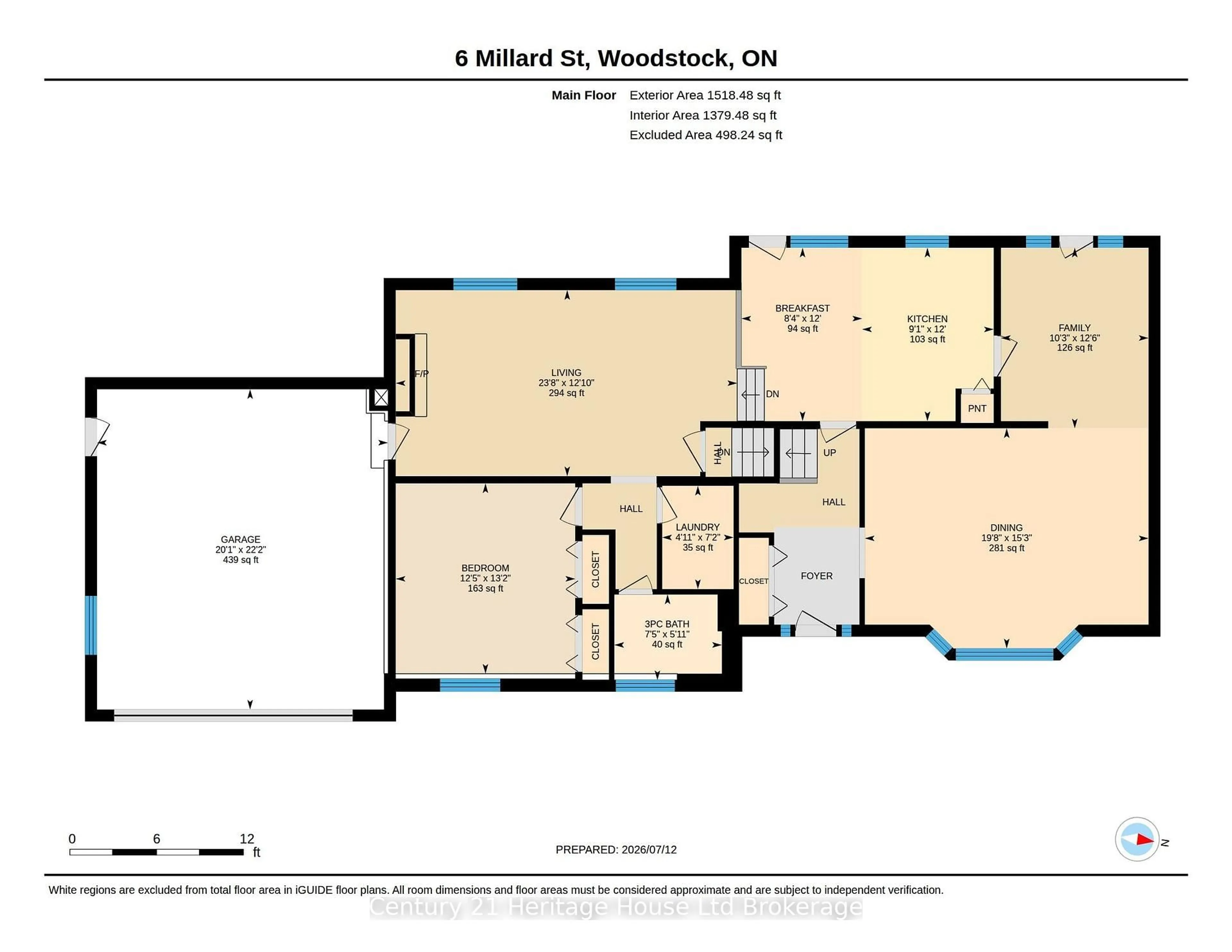 Floor plan for 6 Millard St, South-West Oxford Ontario N4S 7V6