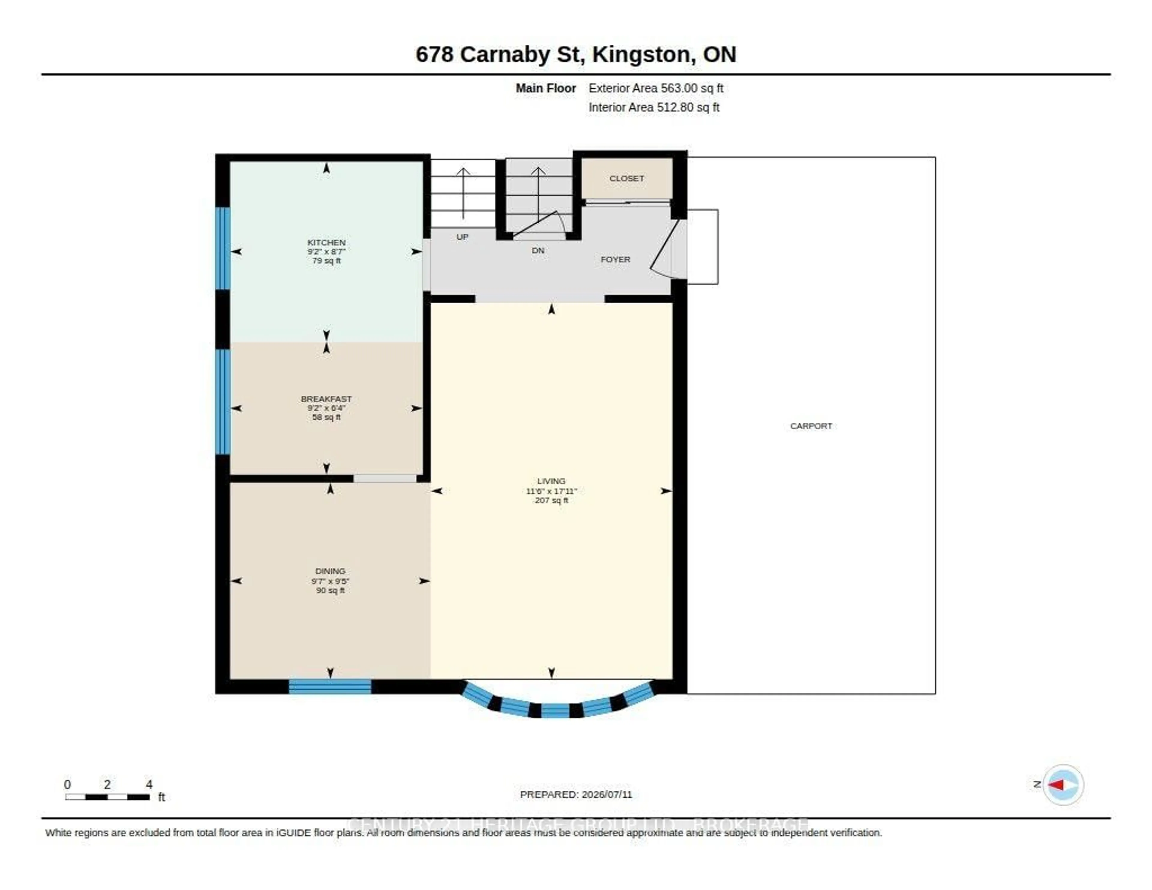 Floor plan for 678 Carnaby St, Kingston Ontario K7M 5M7