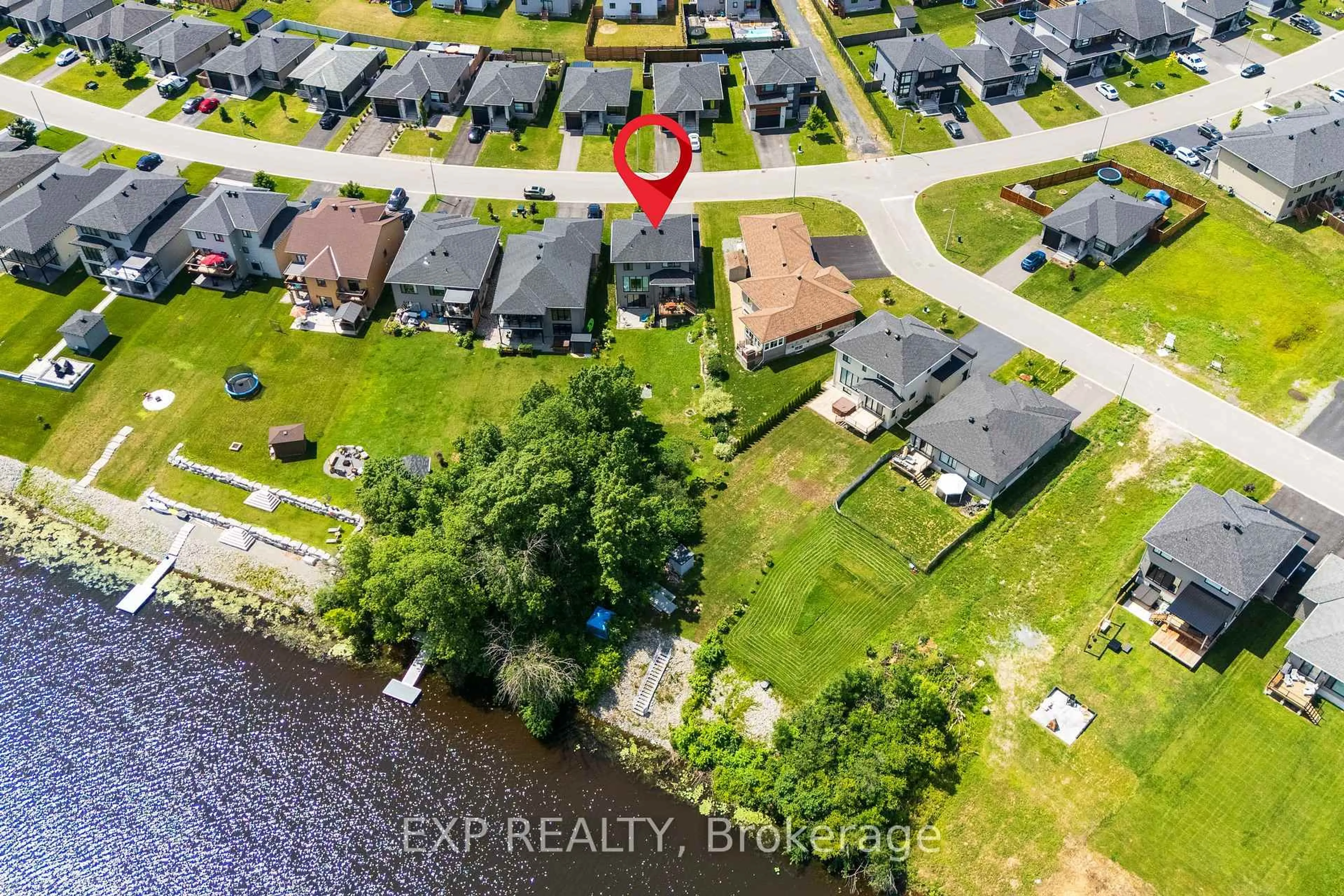 A pic from outside/outdoor area/front of a property/back of a property/a pic from drone, water/lake/river/ocean view for 144 Argile St, Casselman Ontario K0A 1M0