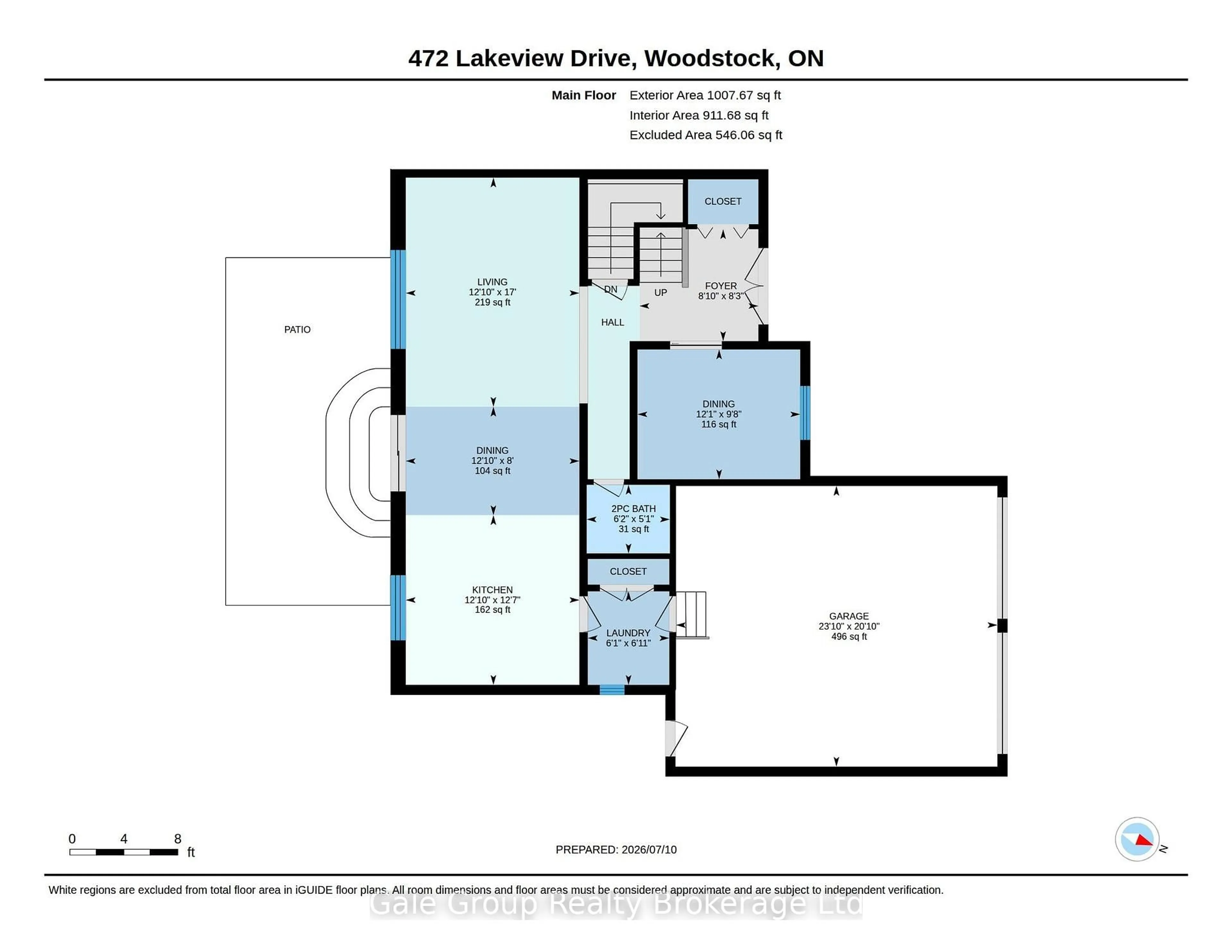 Floor plan for 472 Lakeview Dr, Woodstock Ontario N4T 1V3