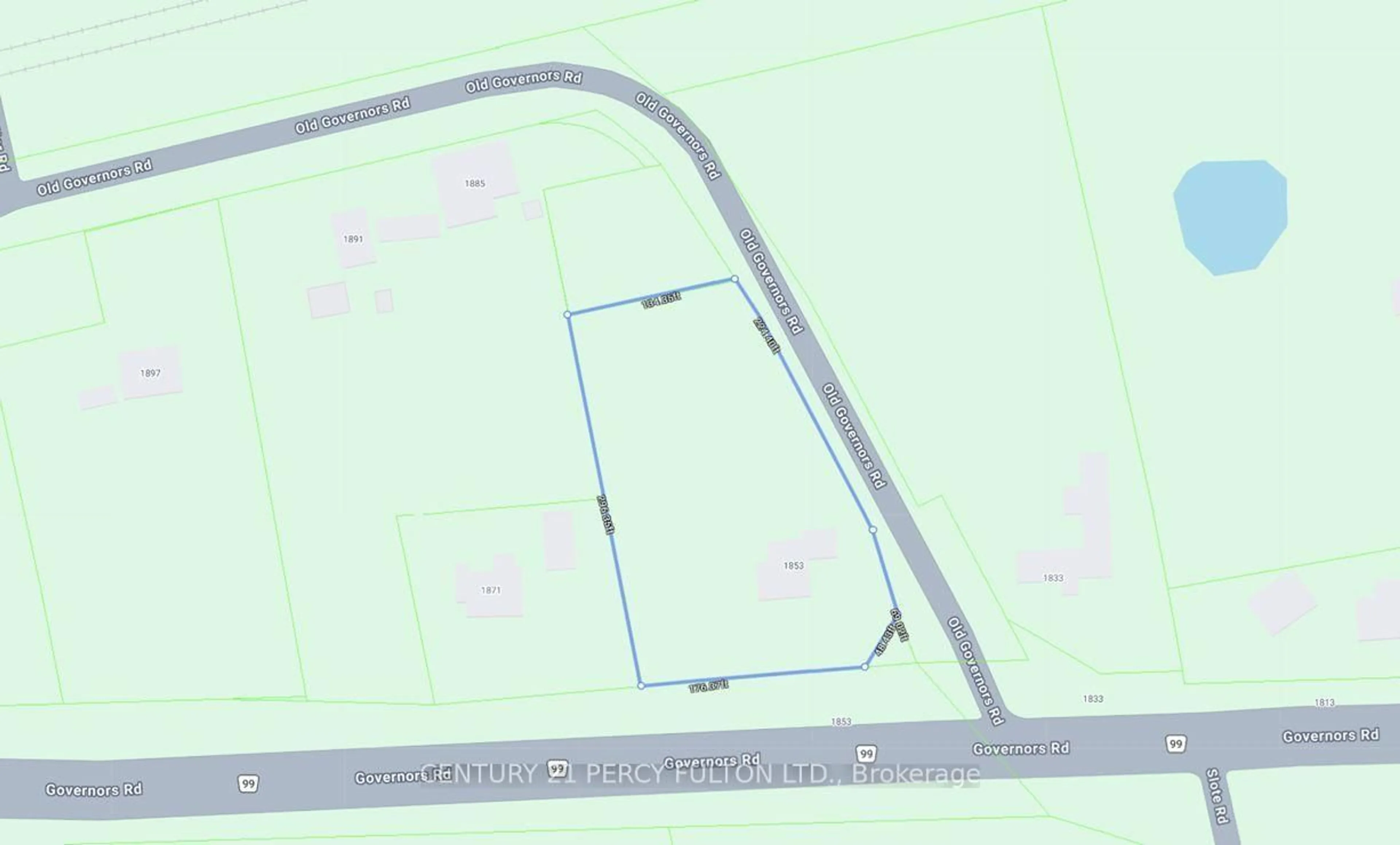 Picture of a map for 1853 Governors Rd, Hamilton Ontario L9H 5E3