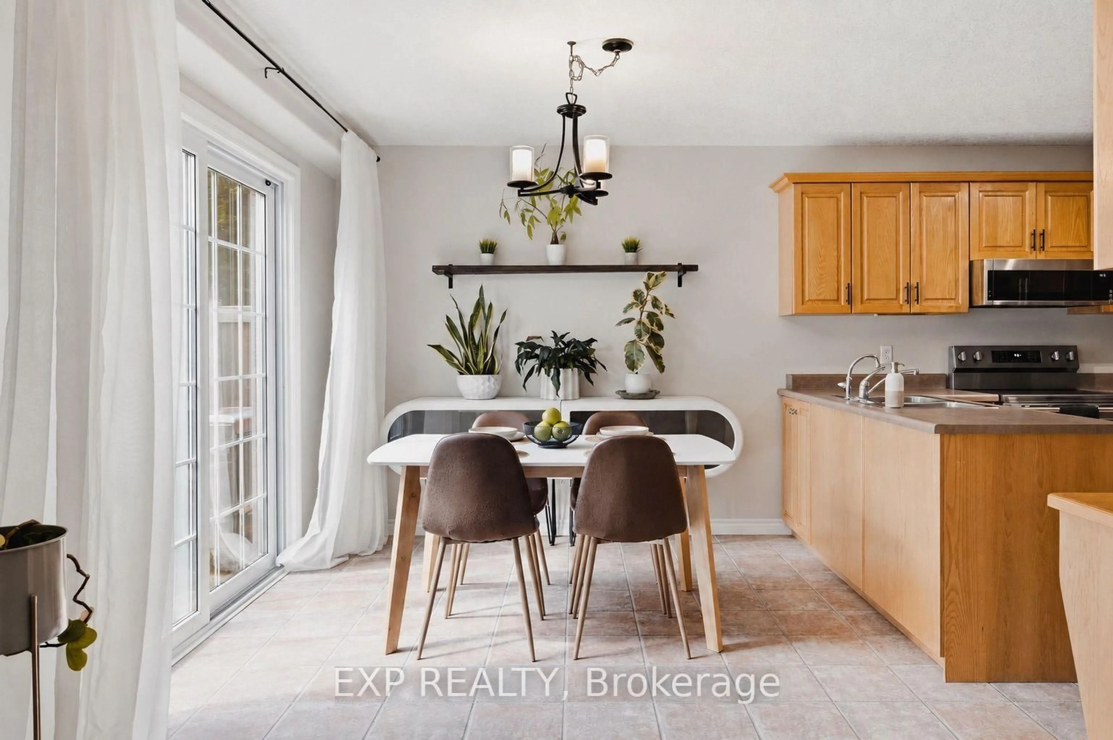 Contemporary kitchen, ceramic/tile floor for 8 Bitternut Pl, Woolwich Ontario N3B 3L2