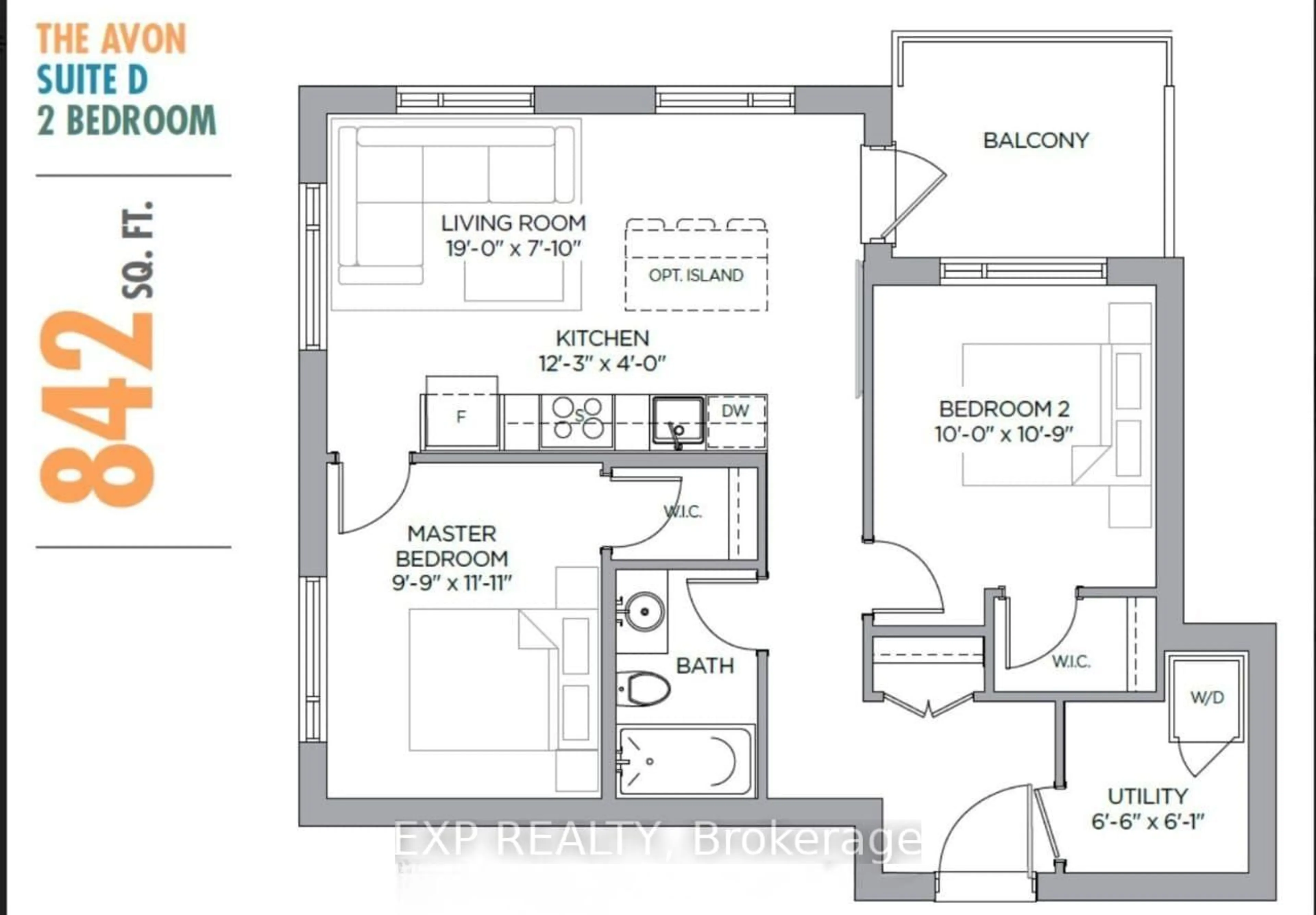 Floor plan for 107 ROGER St #501, Waterloo Ontario N2J 0G3