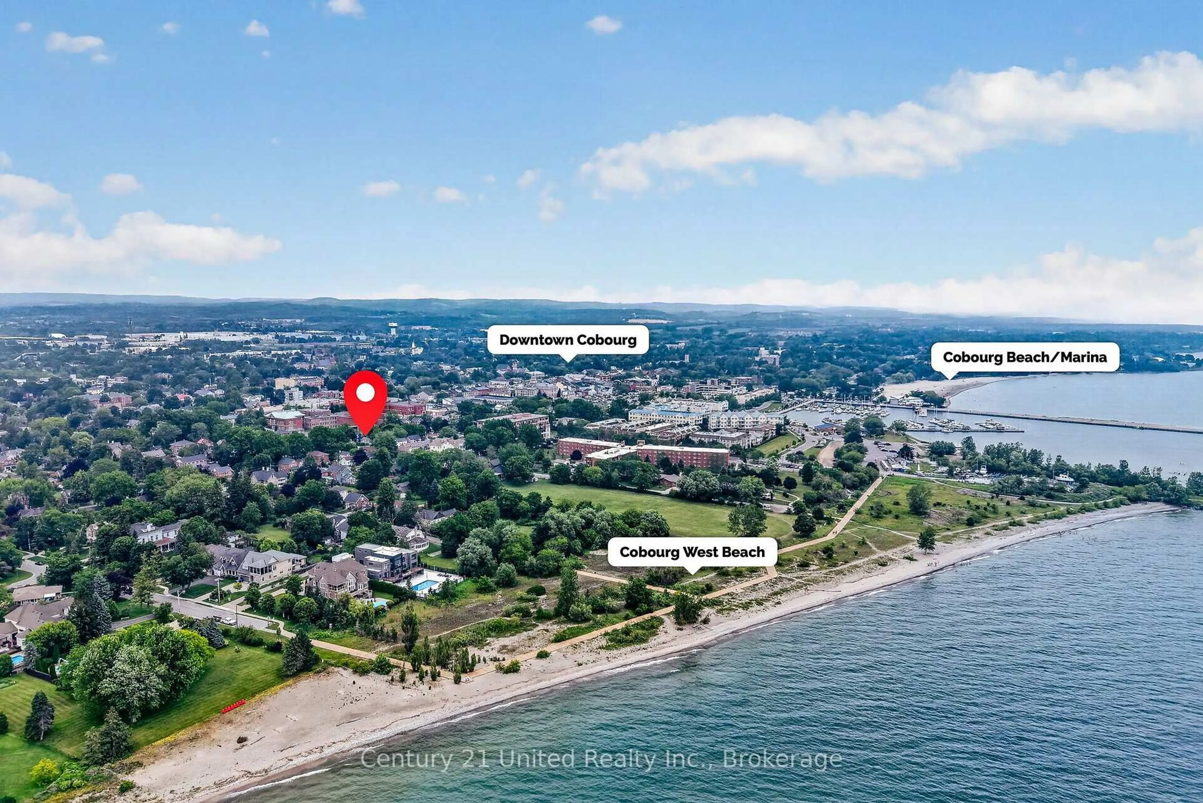 A pic from outside/outdoor area/front of a property/back of a property/a pic from drone, water/lake/river/ocean view for 182 Durham St, Cobourg Ontario K9A 3H6